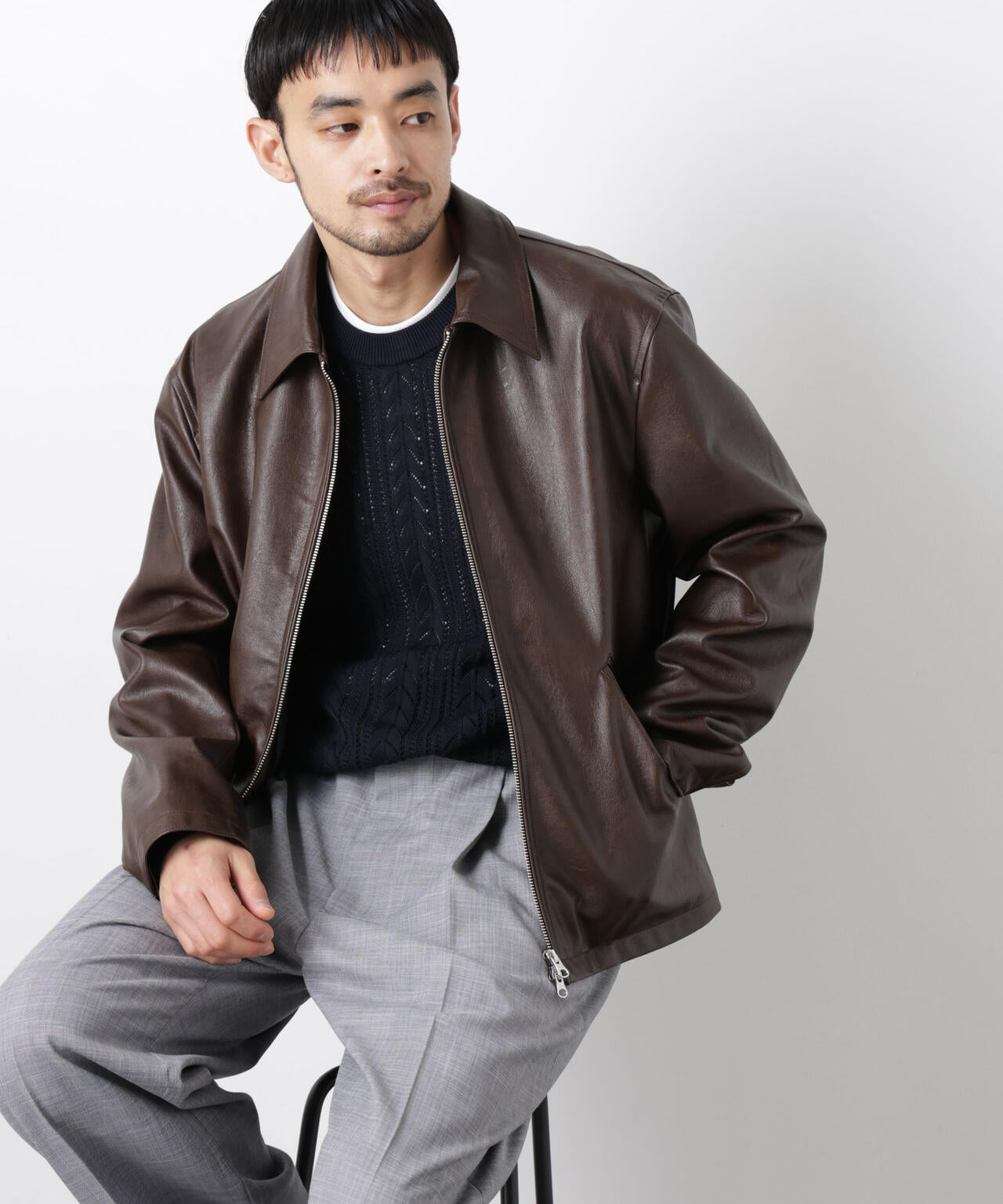 フェイクレザー｢WARP PRINT｣ライニング 6686112206