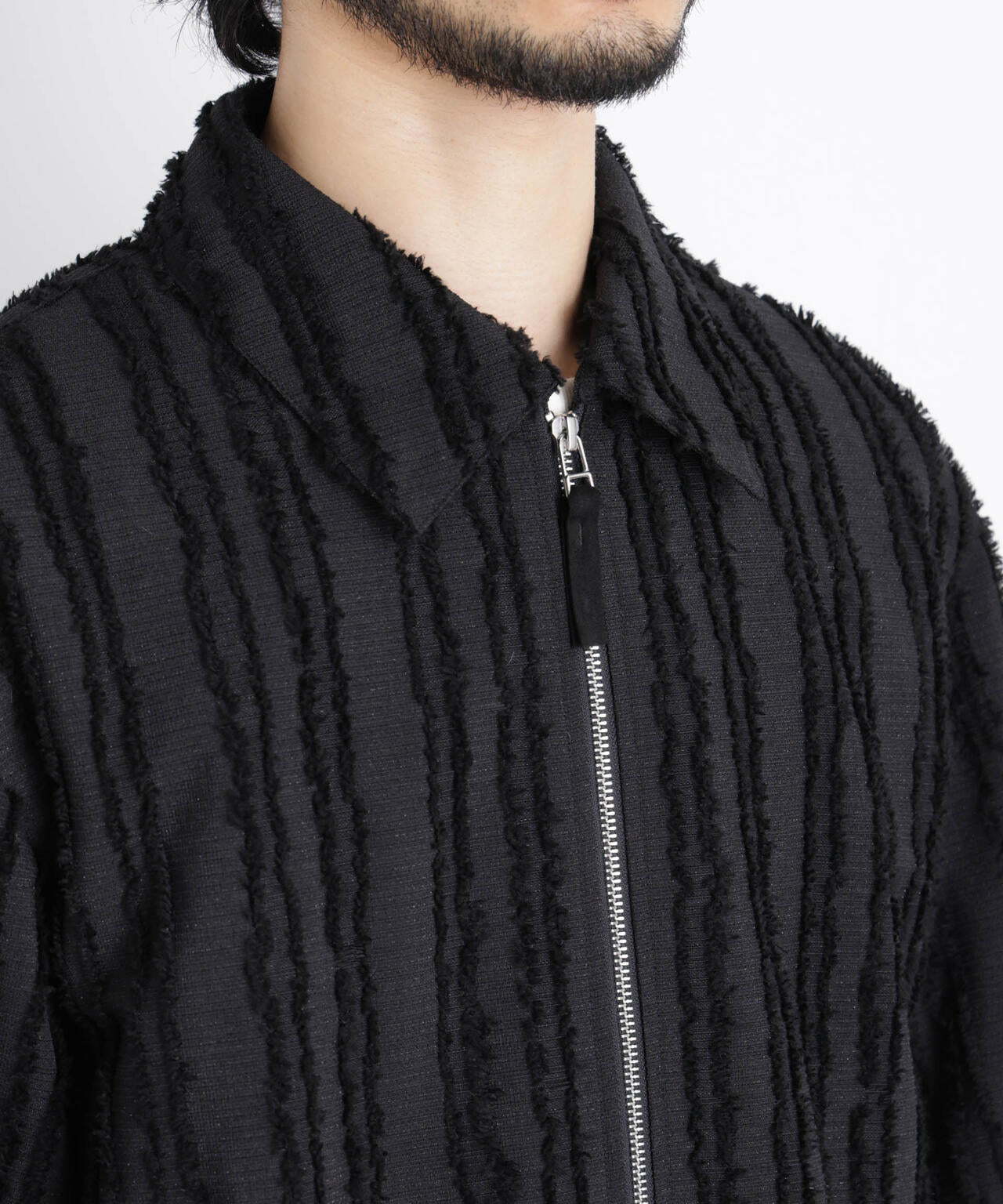 「ASSEMBLANC」カットレースフリンジブルゾン 6686112212