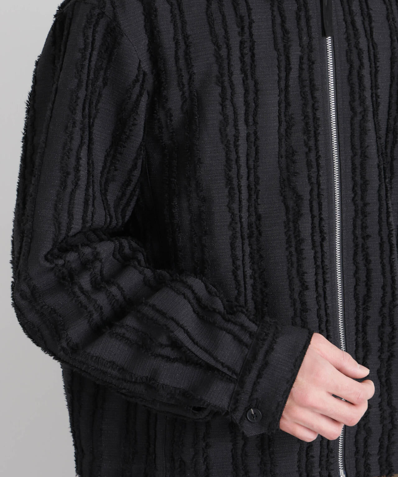 「ASSEMBLANC」カットレースフリンジブルゾン 6686112212