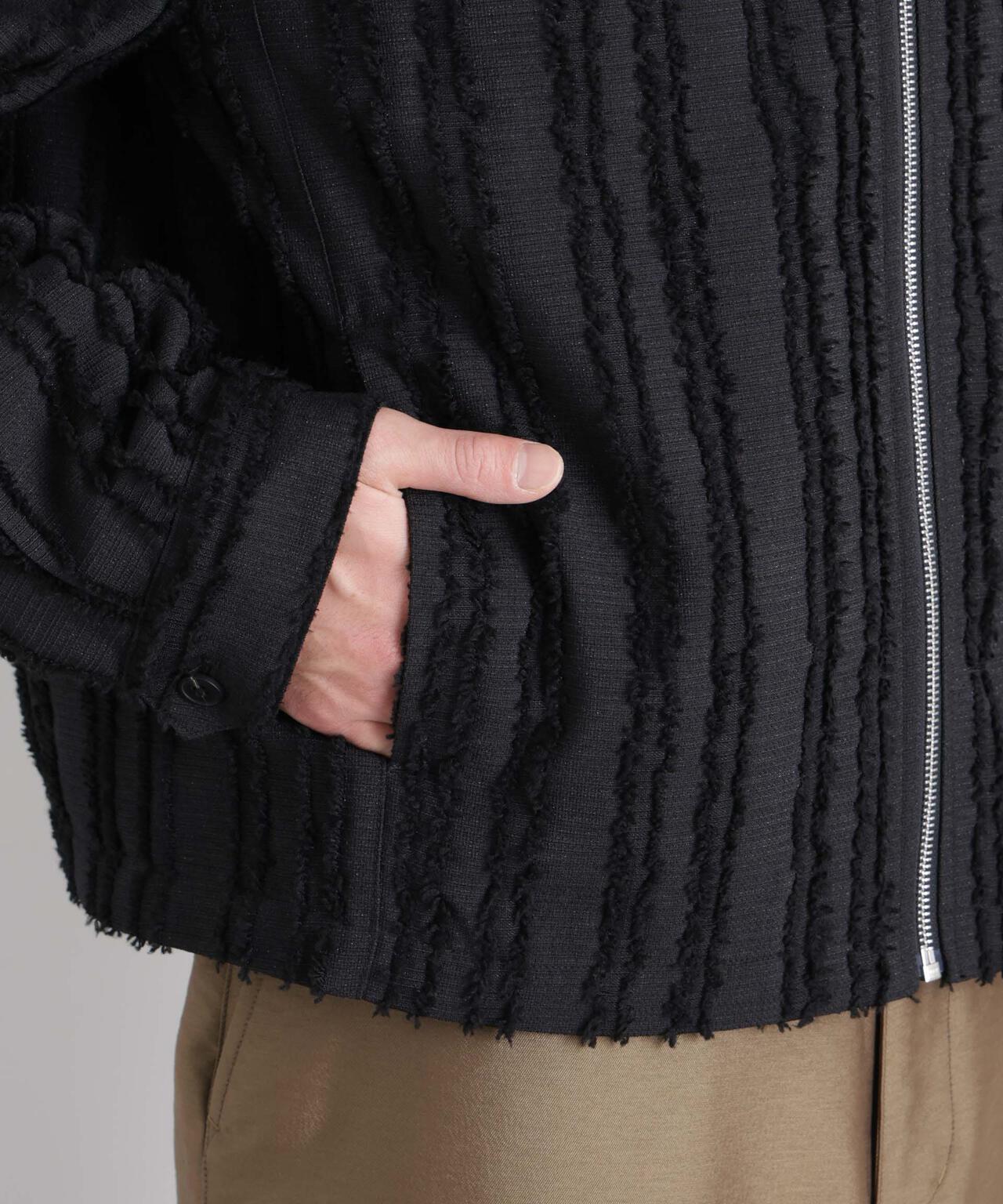 「ASSEMBLANC」カットレースフリンジブルゾン 6686112212