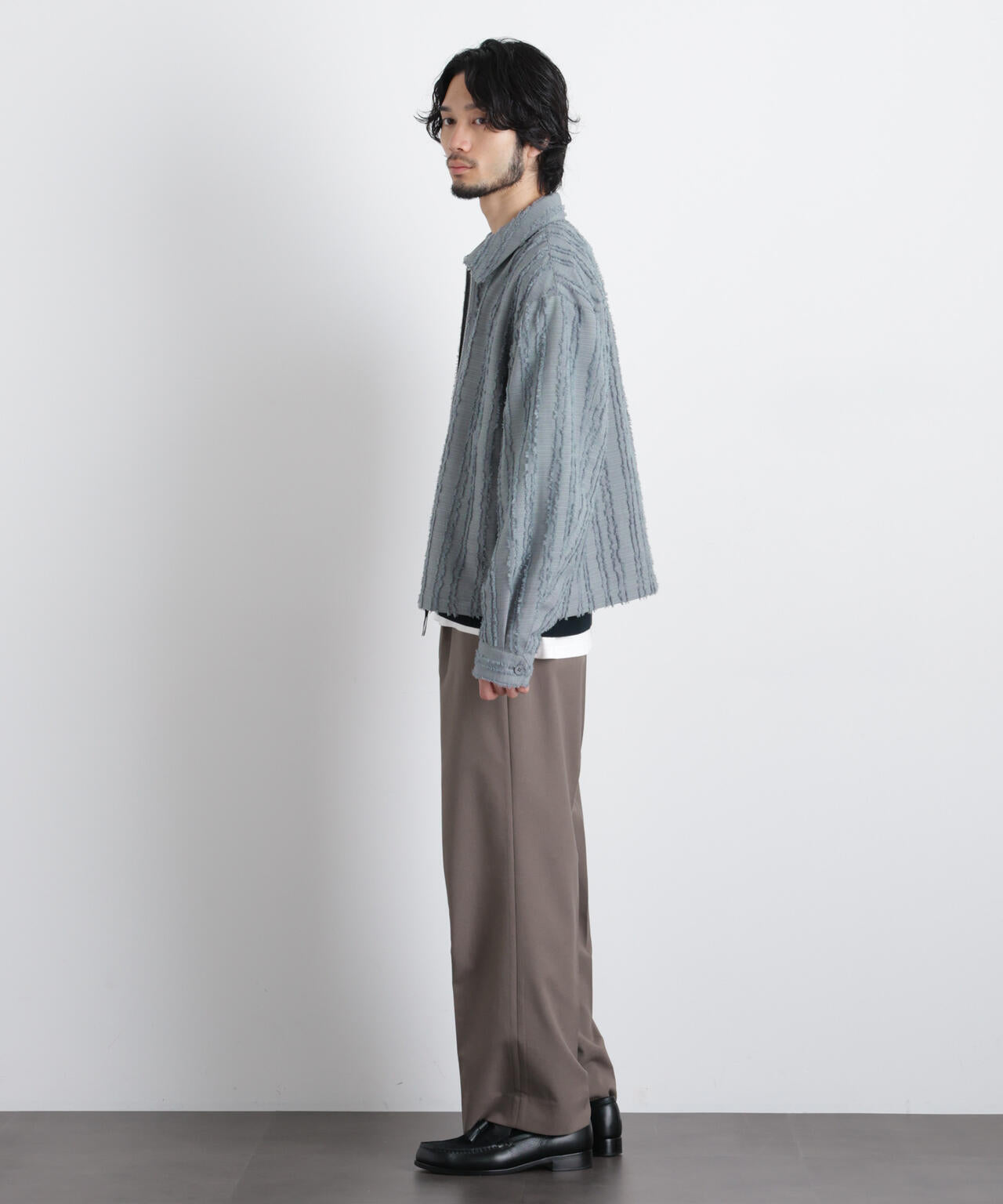 「ASSEMBLANC」カットレースフリンジブルゾン 6686112212