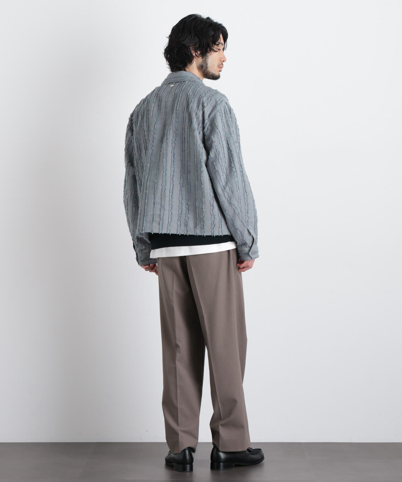 「ASSEMBLANC」カットレースフリンジブルゾン 6686112212