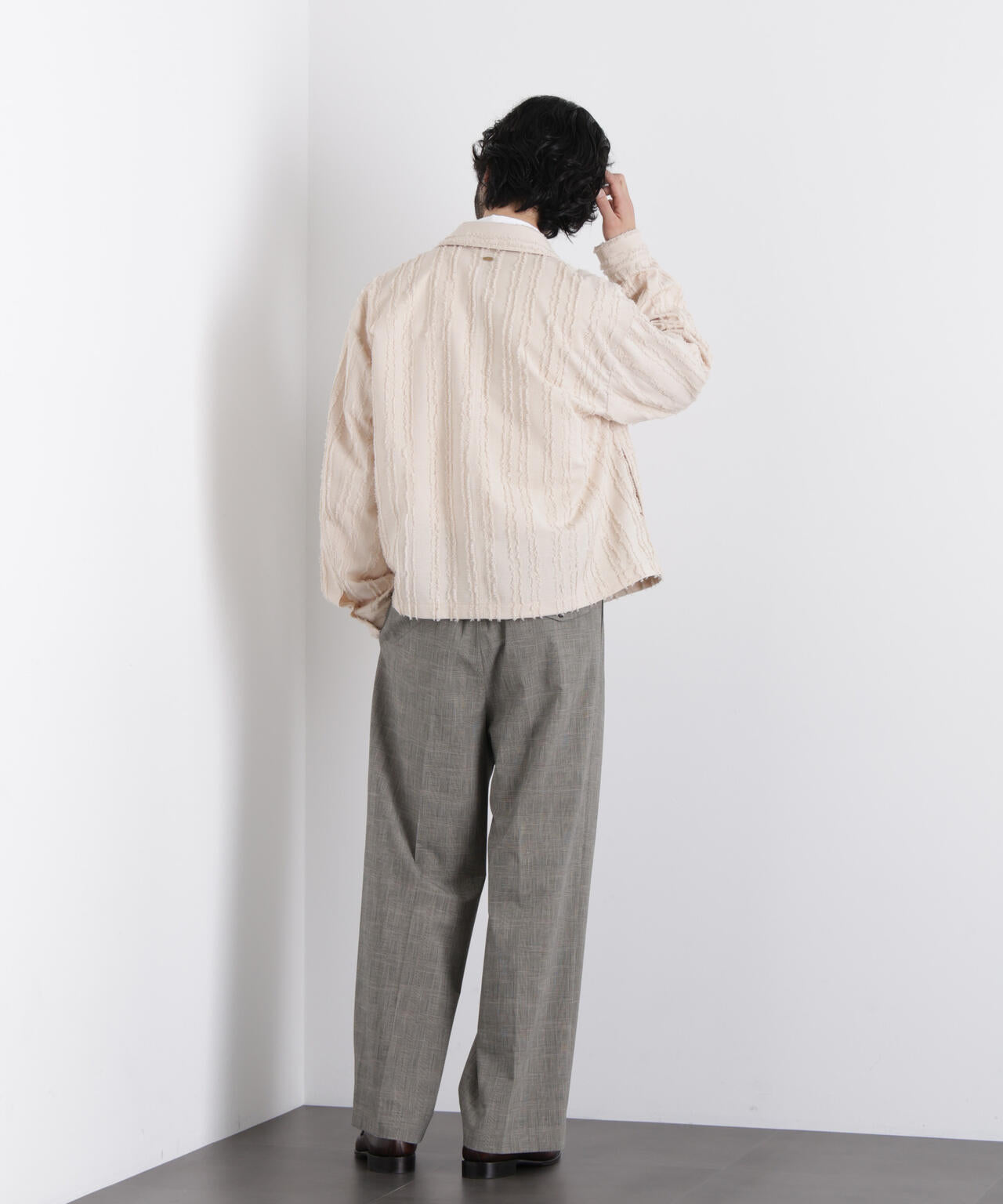 「ASSEMBLANC」カットレースフリンジブルゾン 6686112212