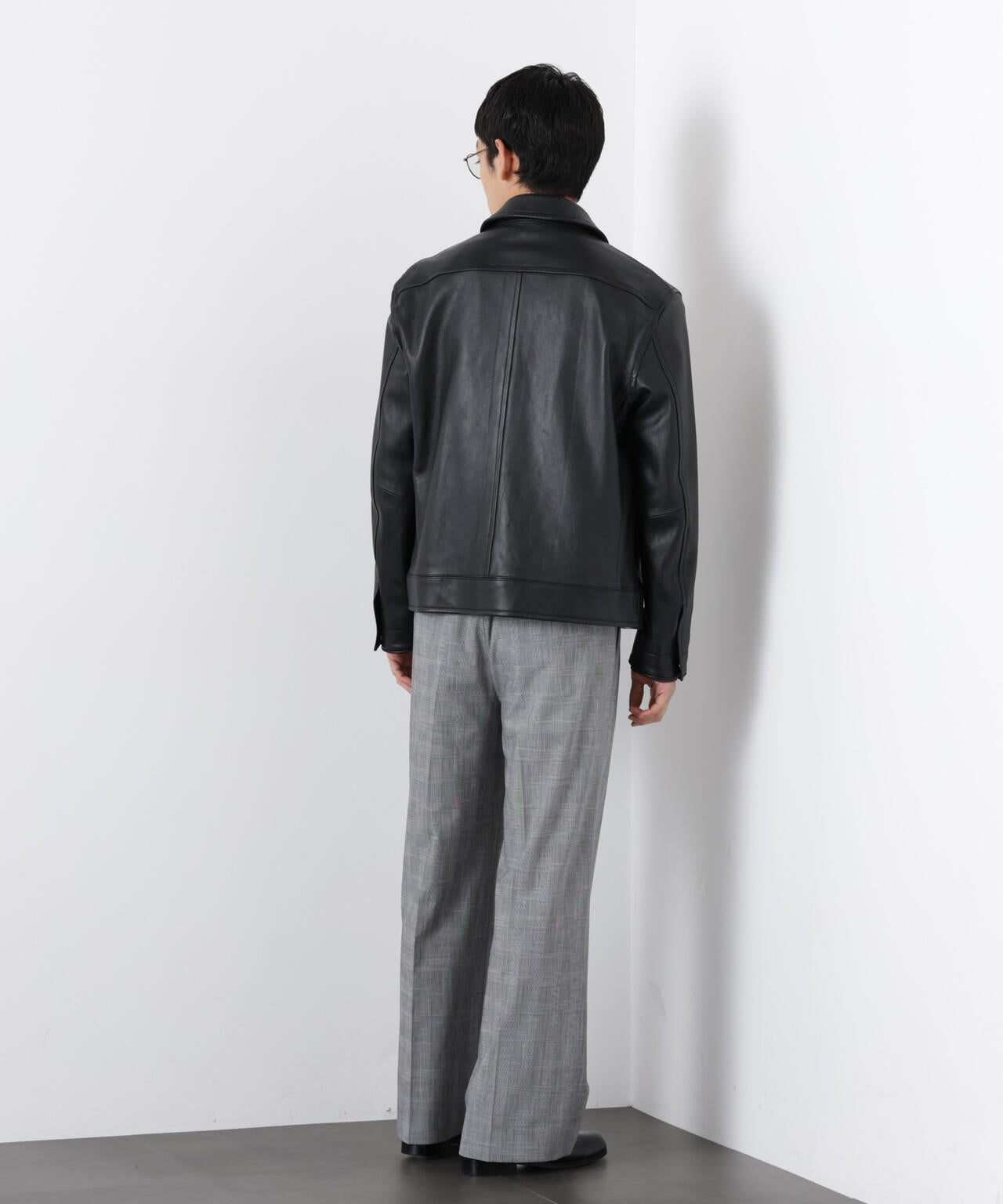 ラムナッパレザーライダースジャケット 6686113201