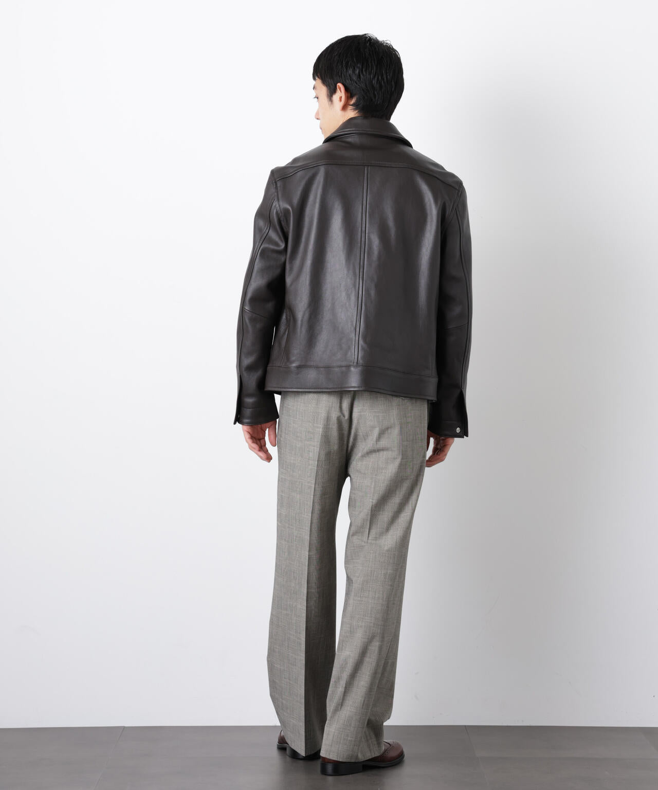 ラムナッパレザーライダースジャケット 6686113201