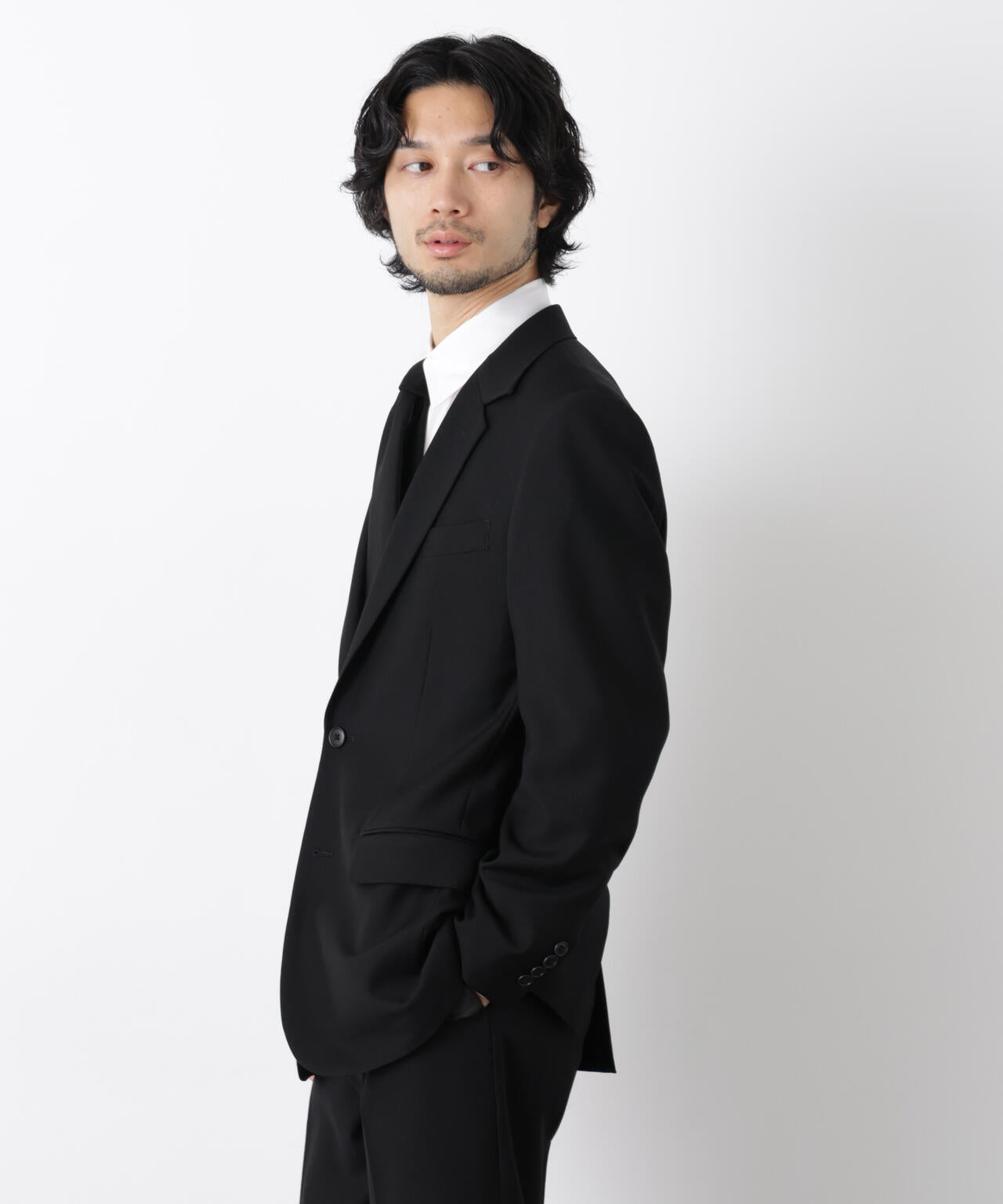 ｢Damerino Formal｣ ブラックフォーマルオールシーズンジャケット(セットアップ可) 6686117204