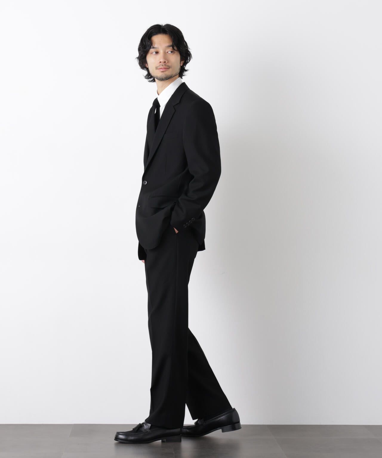 ｢Damerino Formal｣ ブラックフォーマルオールシーズンジャケット(セットアップ可) 6686117204