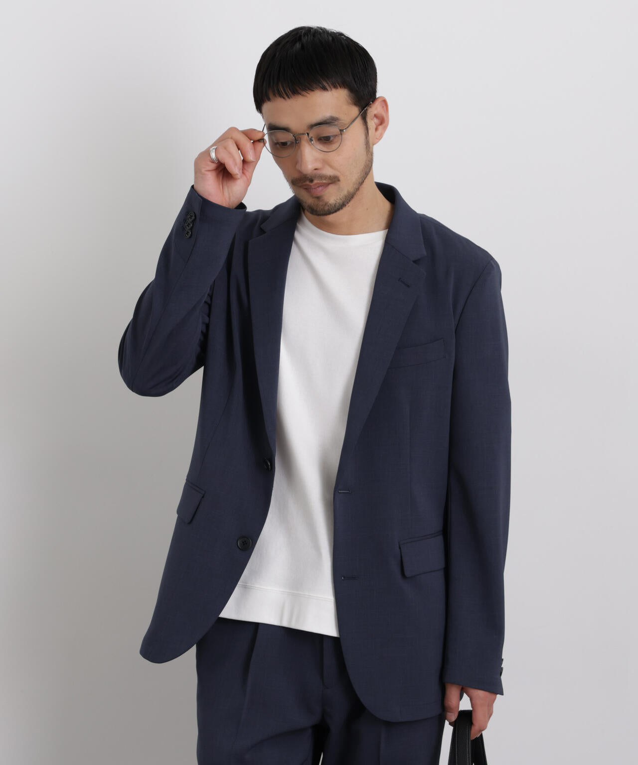 【新品】UVカット & COOL セットアップ-Navy- 大人気セットアップ】｢Damerino｣ クールタッチストレッチセットアップ