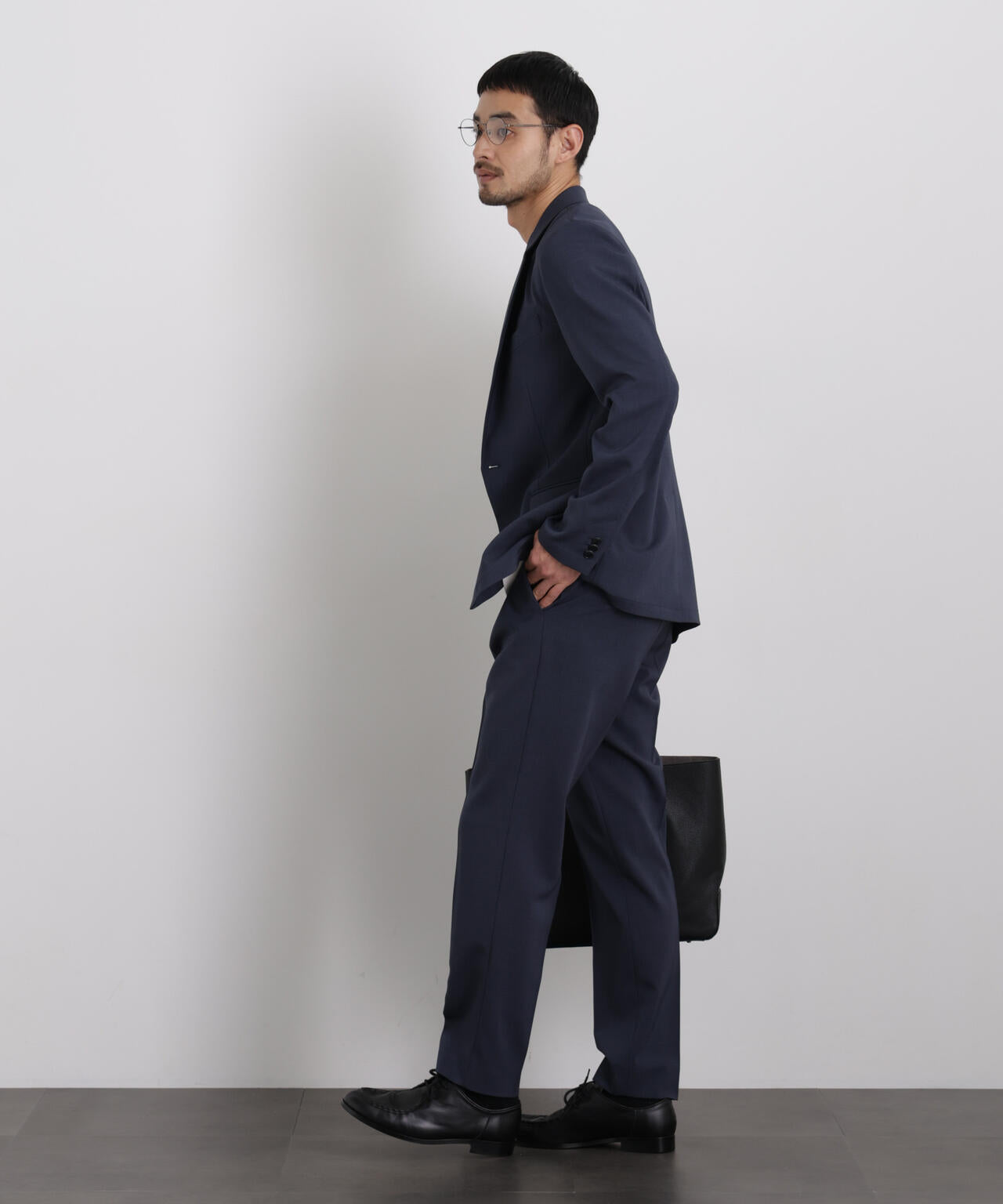 【新品】UVカット & COOL セットアップ-Navy- 大人気セットアップ】｢Damerino｣ クールタッチストレッチセットアップ