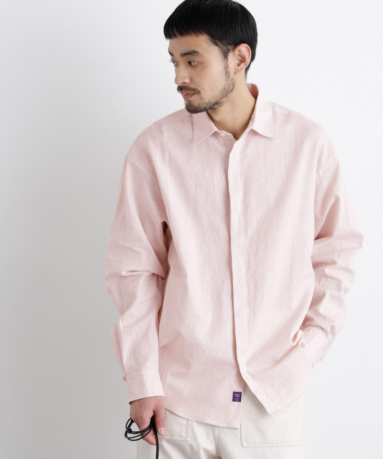 FRENCH LINEN」リネンコットンレギュラーシャツ