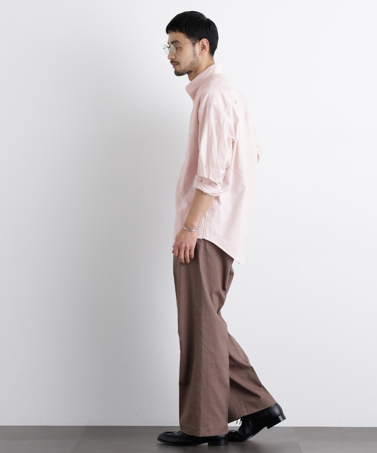 「FRENCH LINEN」リネンコットンスタンドシャツ 6686120202