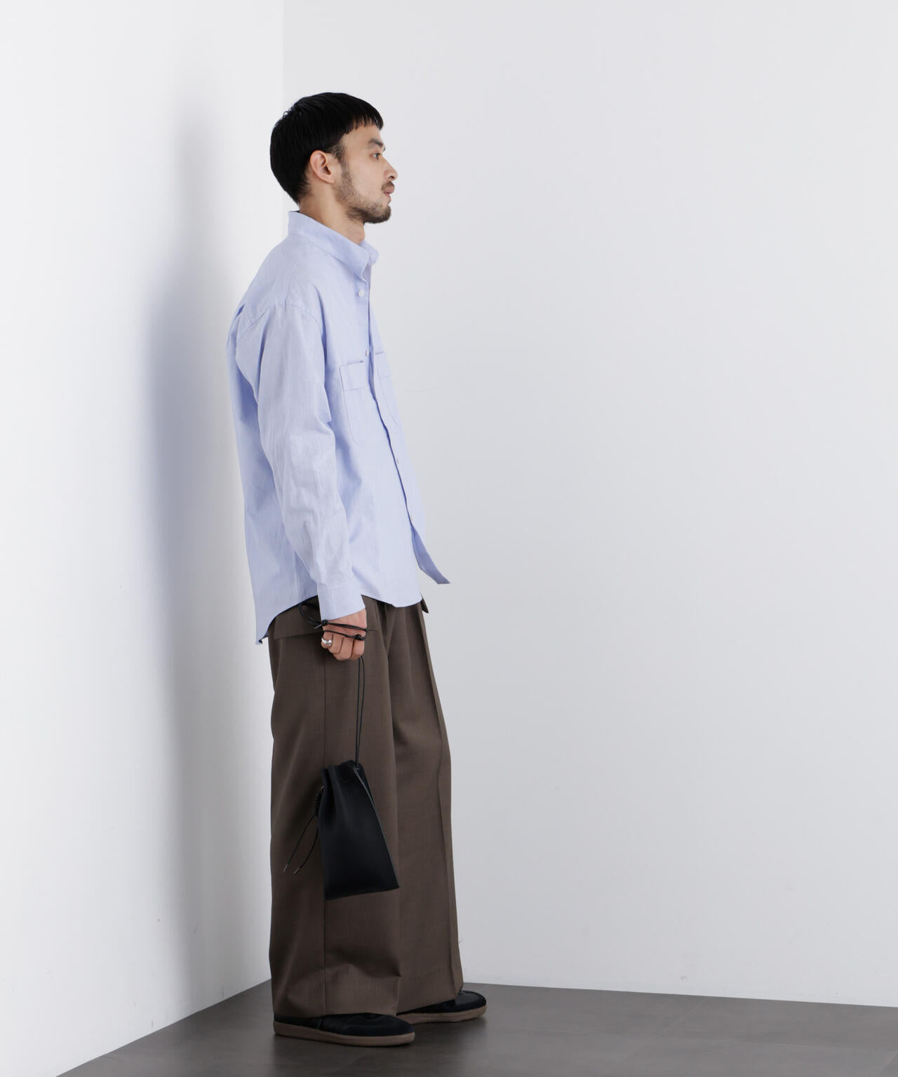 「FRENCH LINEN」リネンコットンスタンドシャツ 6686120202