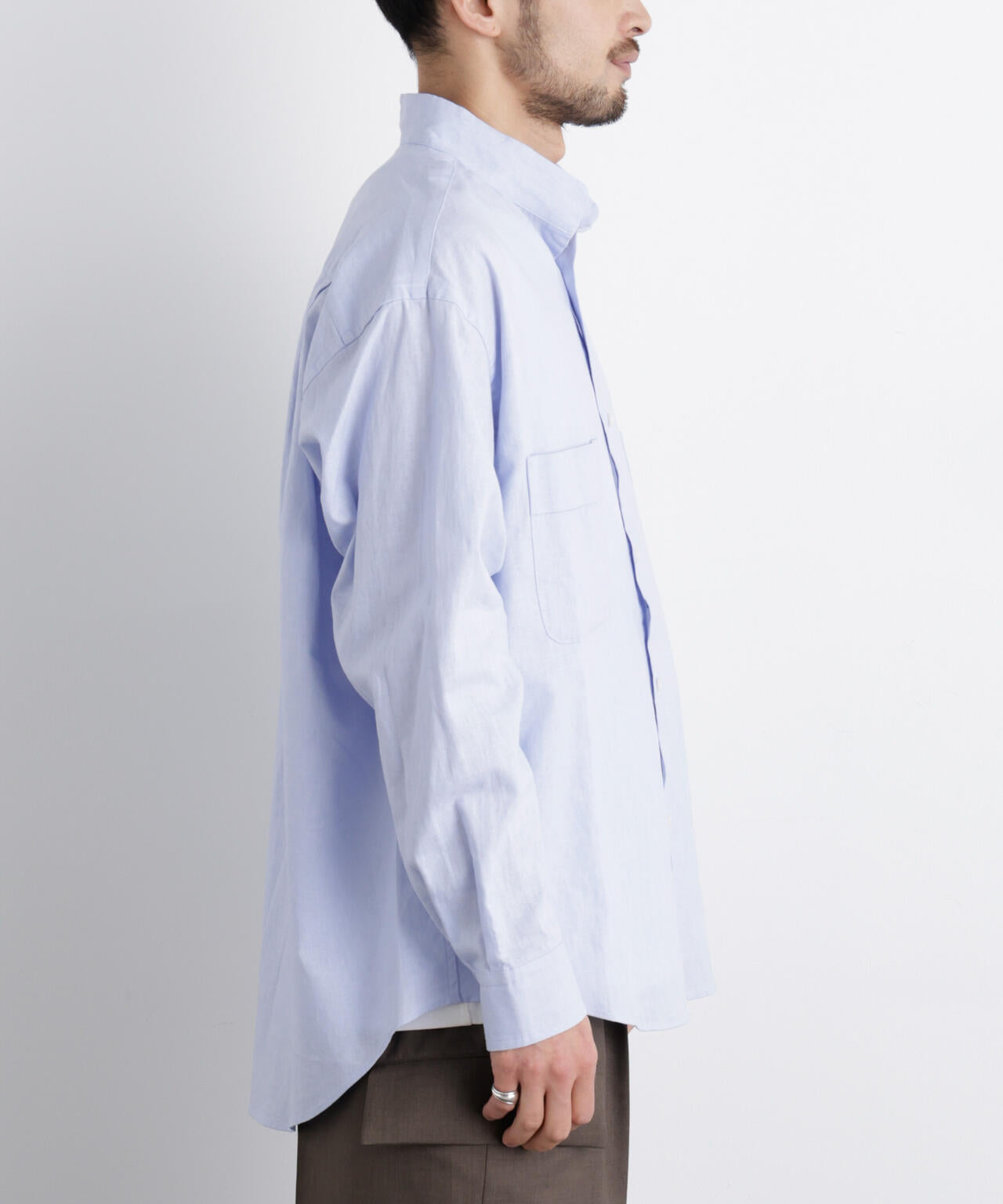 「FRENCH LINEN」リネンコットンスタンドシャツ 6686120202