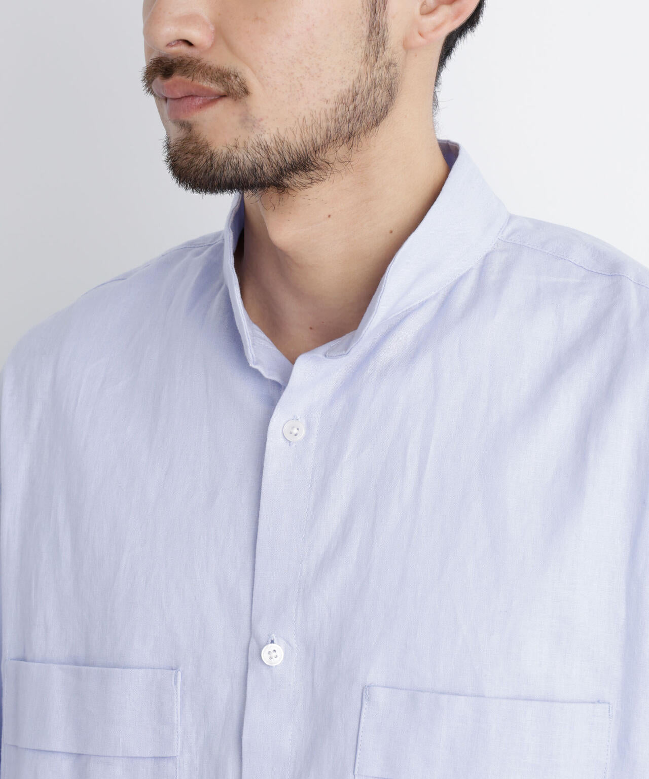 「FRENCH LINEN」リネンコットンスタンドシャツ 6686120202