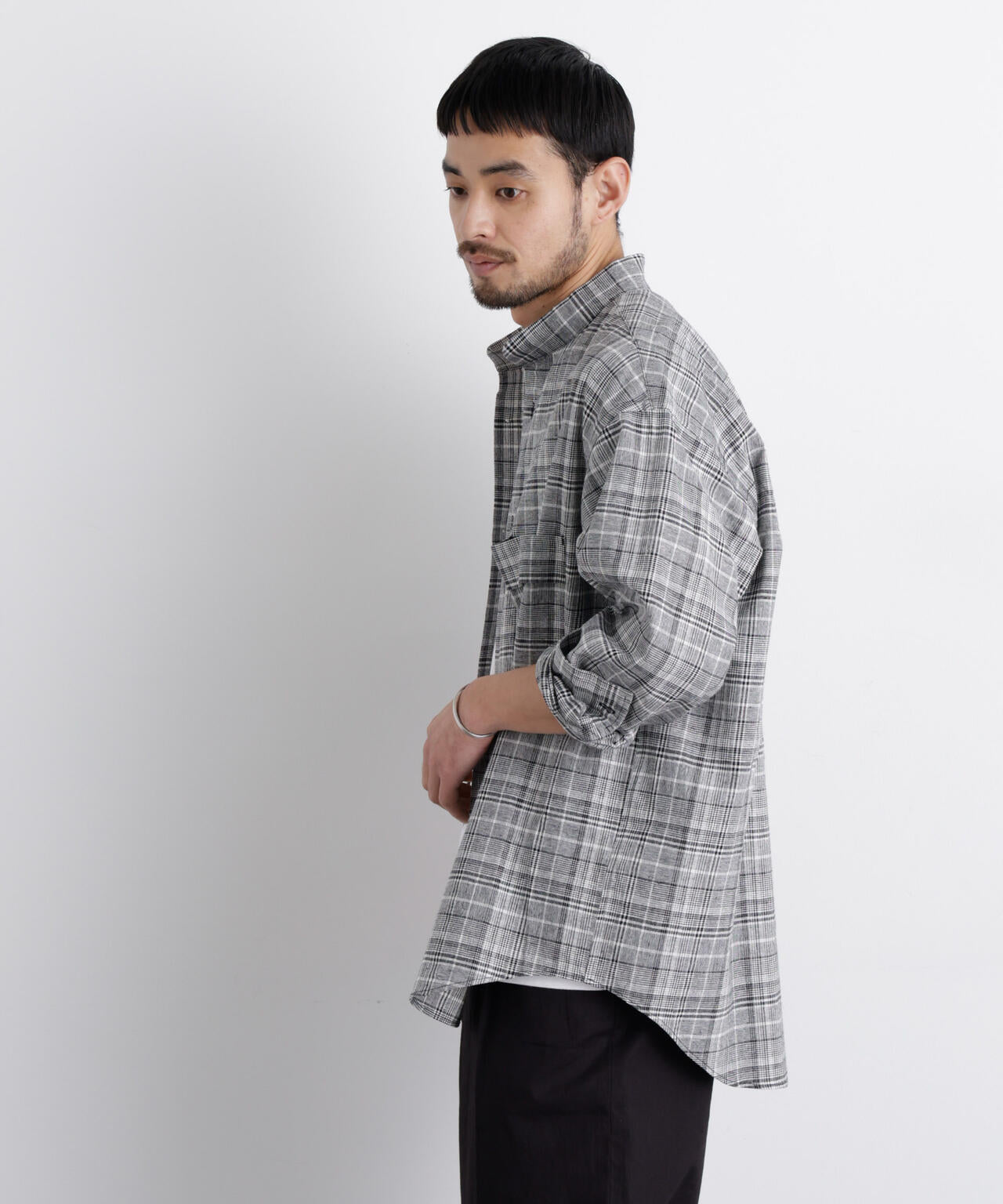 「FRENCH LINEN」リネンコットンスタンドシャツ 6686120202