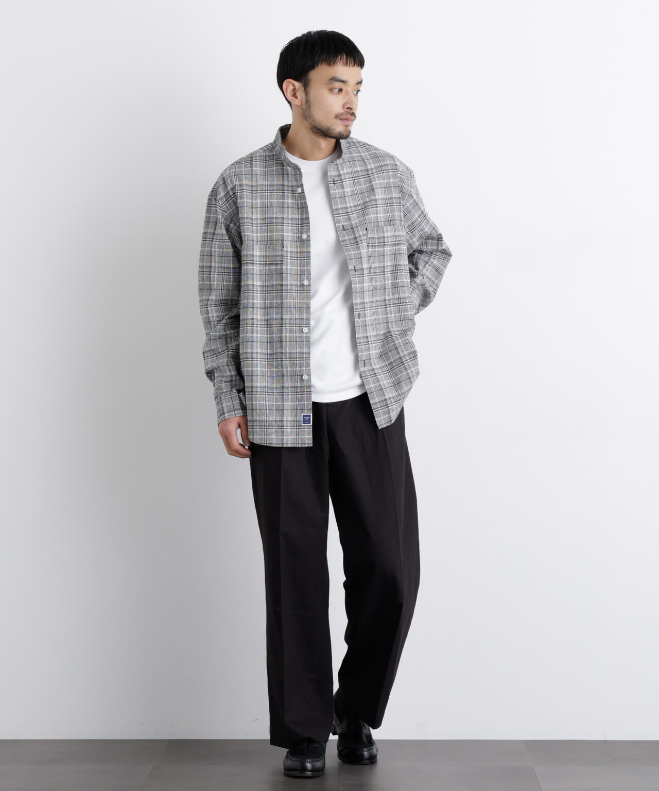 「FRENCH LINEN」リネンコットンスタンドシャツ 6686120202