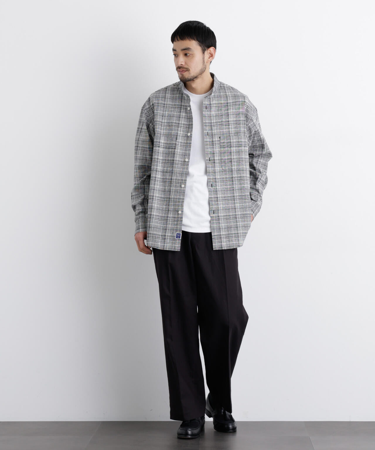 「FRENCH LINEN」リネンコットンスタンドシャツ 6686120202