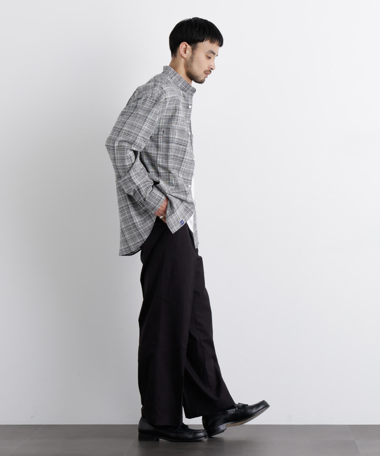 「FRENCH LINEN」リネンコットンスタンドシャツ 6686120202