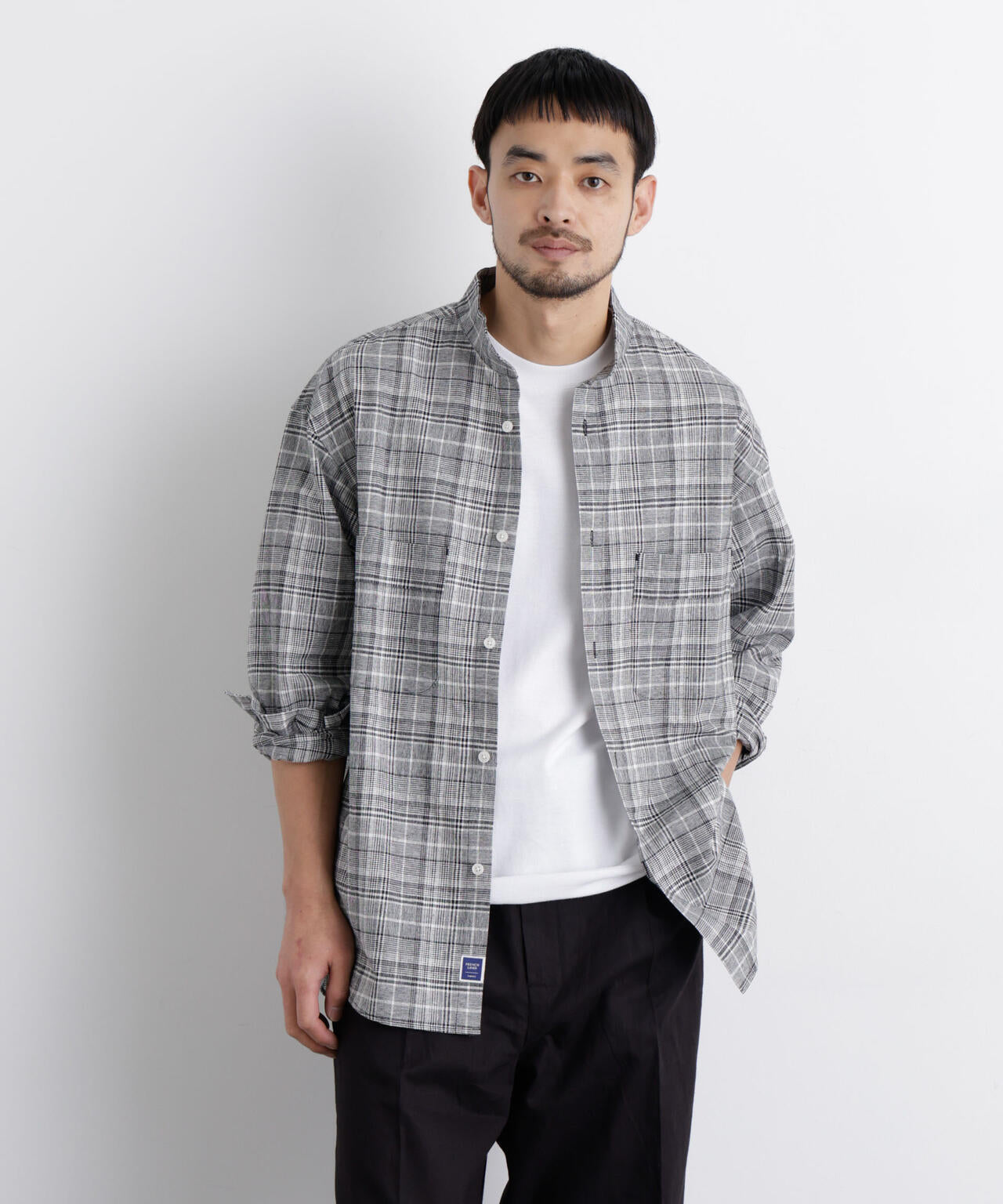 「FRENCH LINEN」リネンコットンスタンドシャツ 6686120202