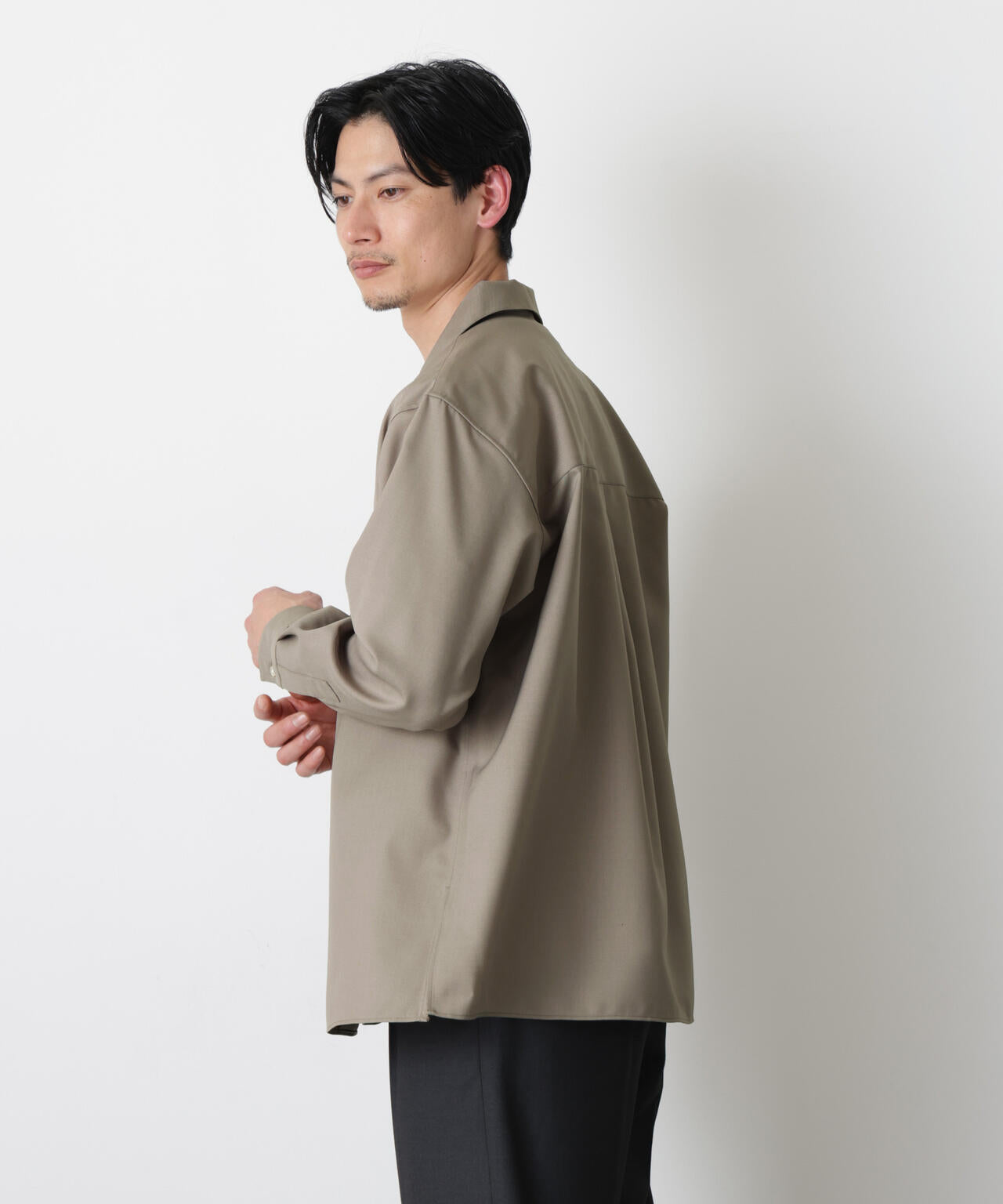 ｢Gavante｣ ドライギャバオープンカラーシャツ 6686120203