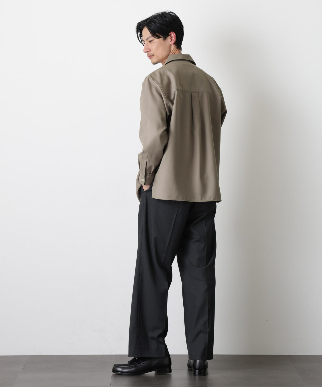 ｢Gavante｣ ドライギャバオープンカラーシャツ 6686120203