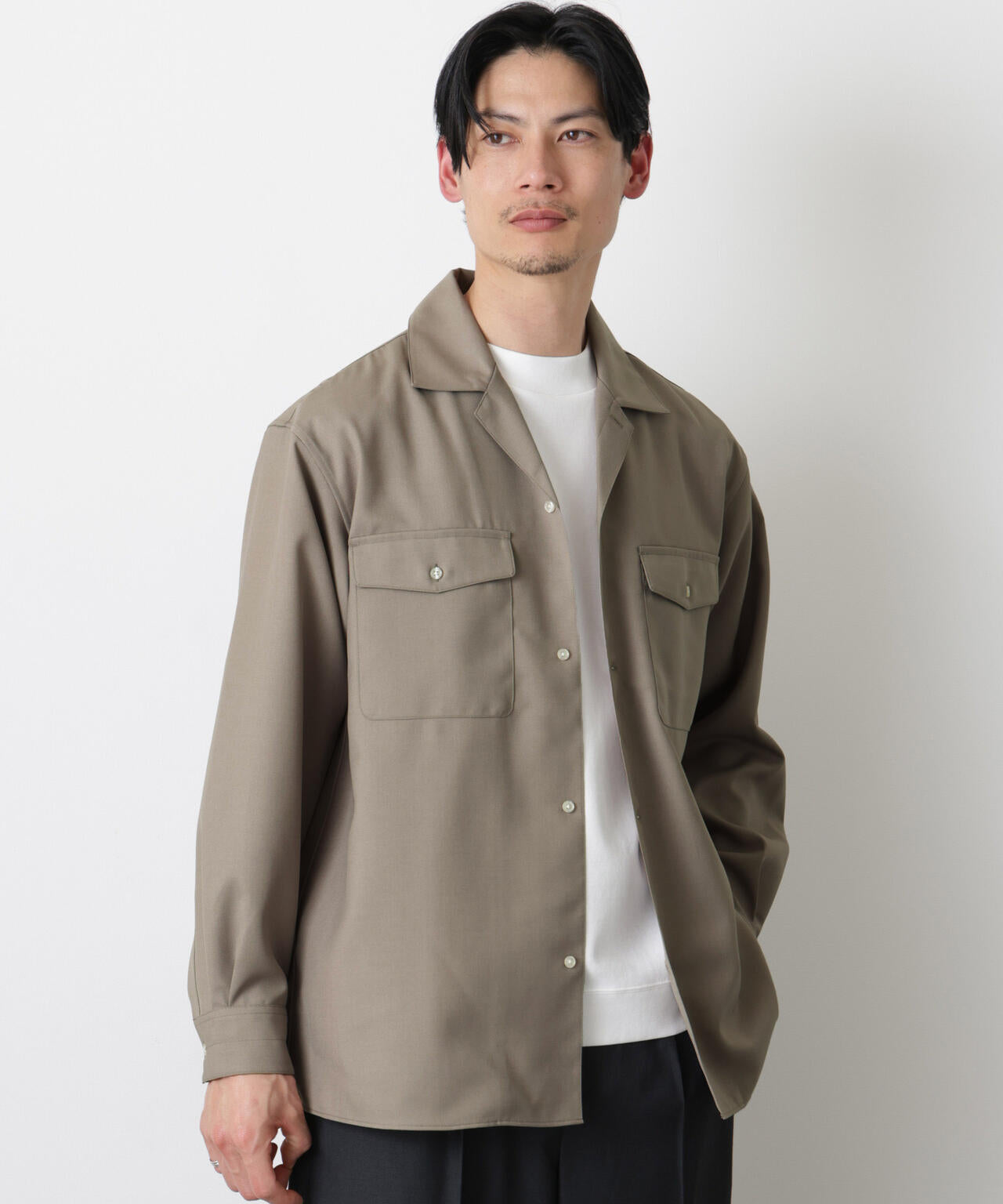 ｢Gavante｣ ドライギャバオープンカラーシャツ