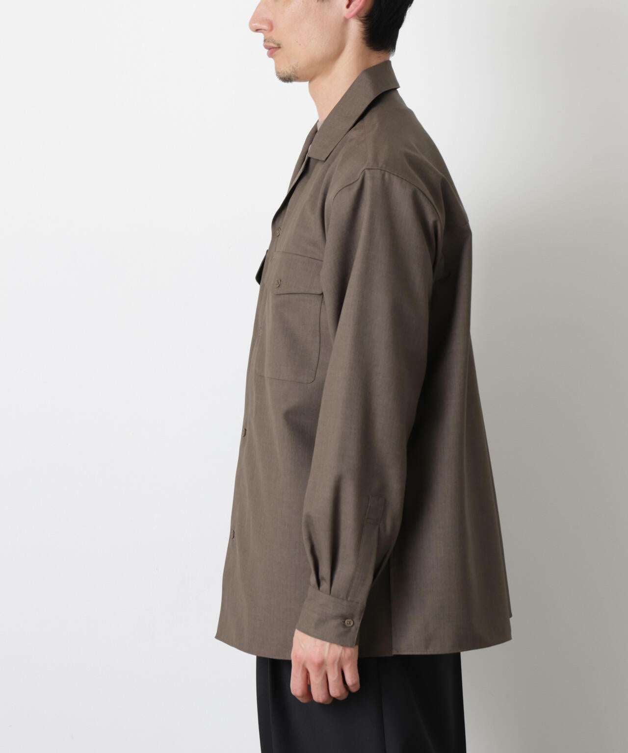 ｢Gavante｣ ドライギャバオープンカラーシャツ 6686120203