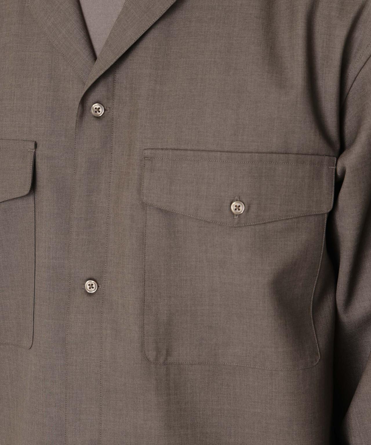 ｢Gavante｣ ドライギャバオープンカラーシャツ 6686120203