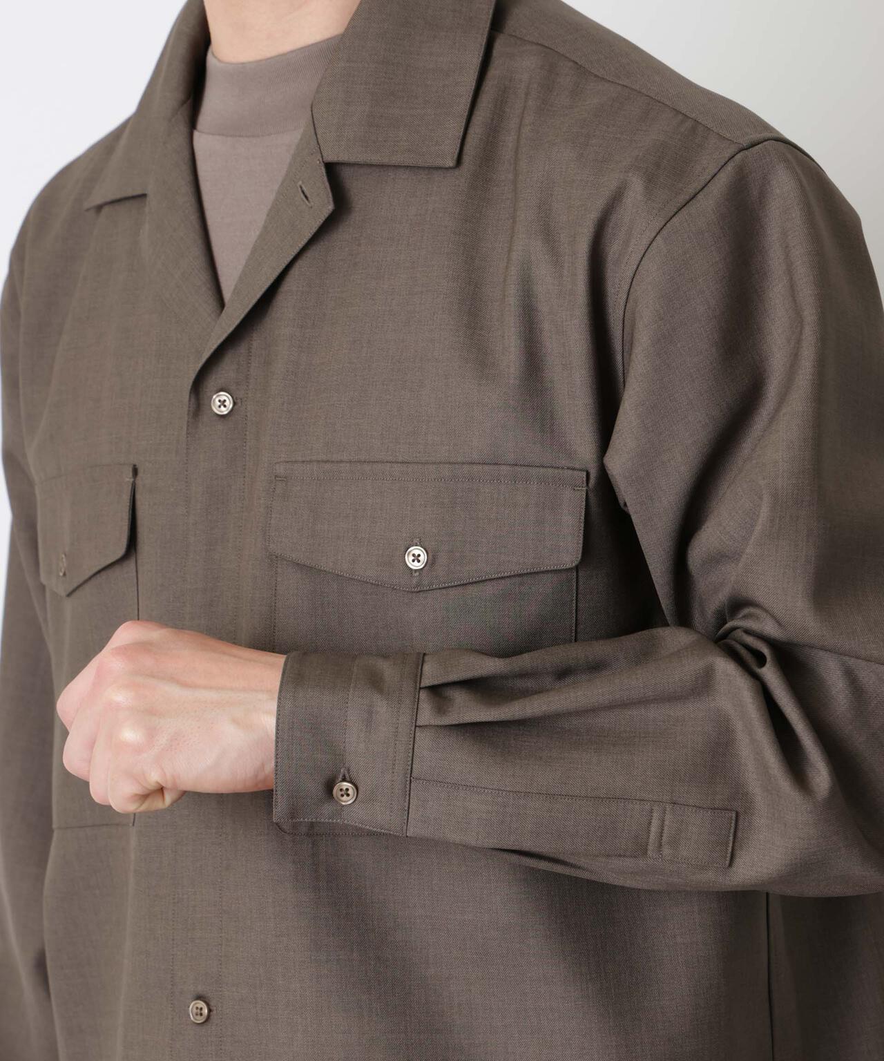 ｢Gavante｣ ドライギャバオープンカラーシャツ 6686120203