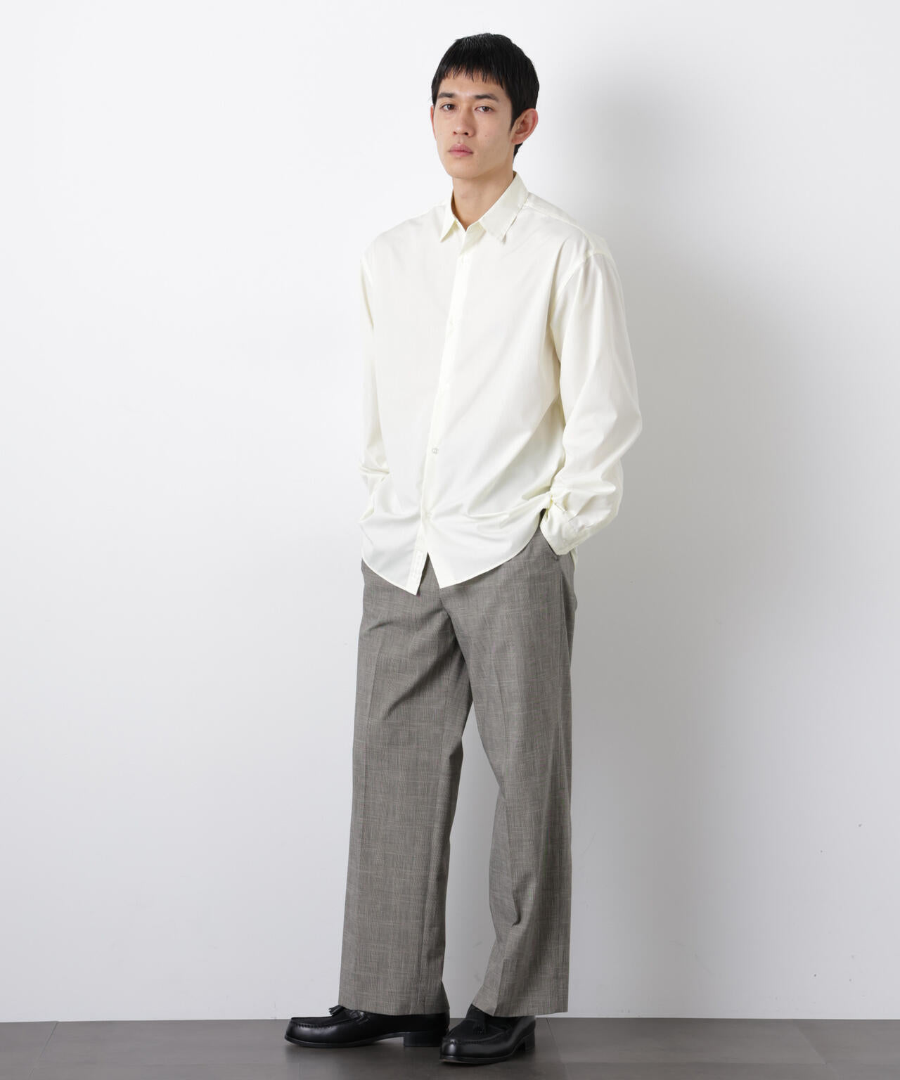 「大人のワイドシャツ」レギュラーカラー 長袖 6686120206