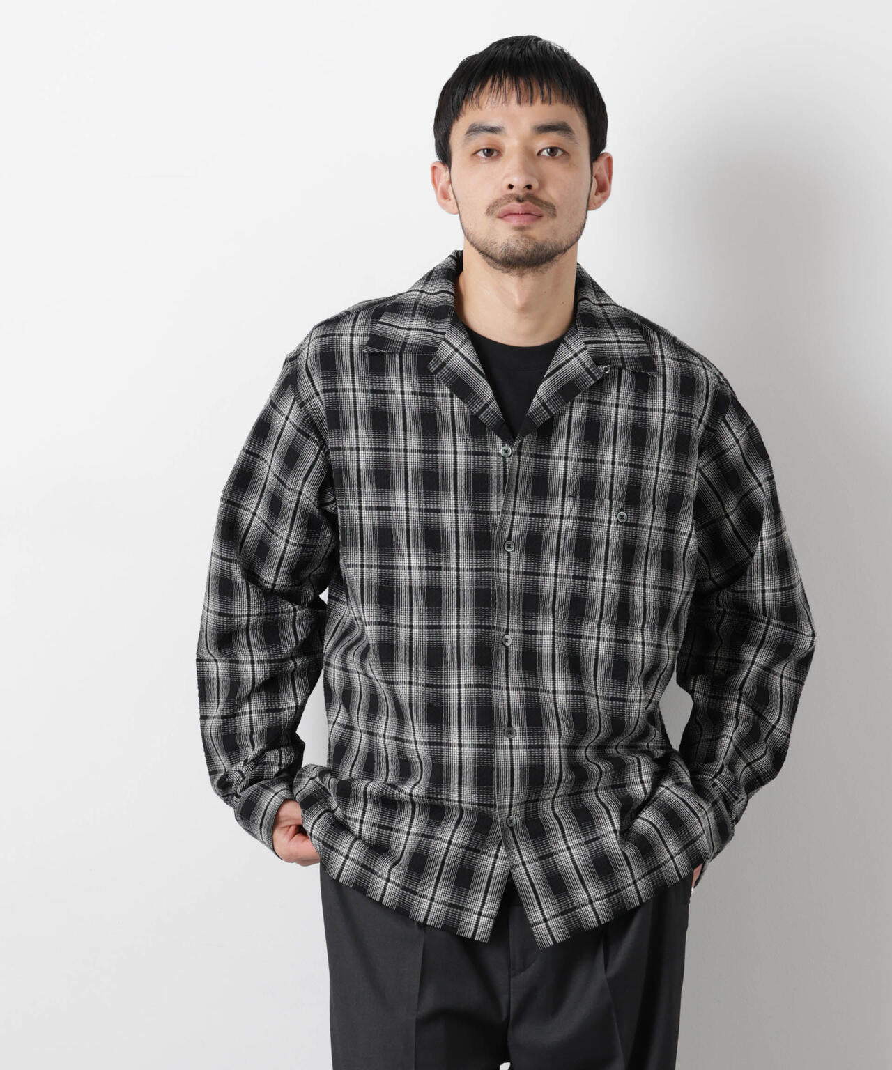 マイクロシアサッカーチェックシャツ 6686120211