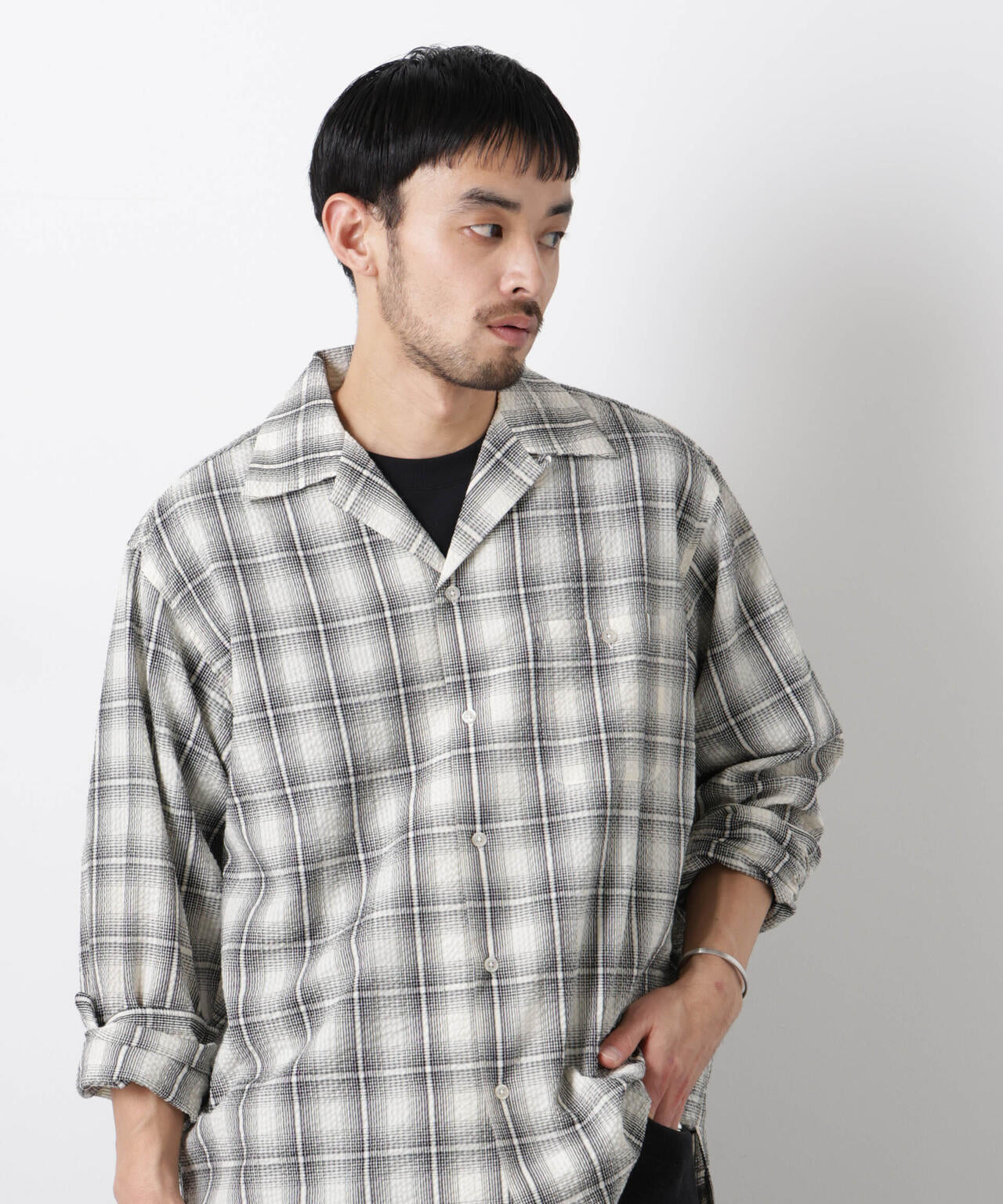 マイクロシアサッカーチェックシャツ 6686120211