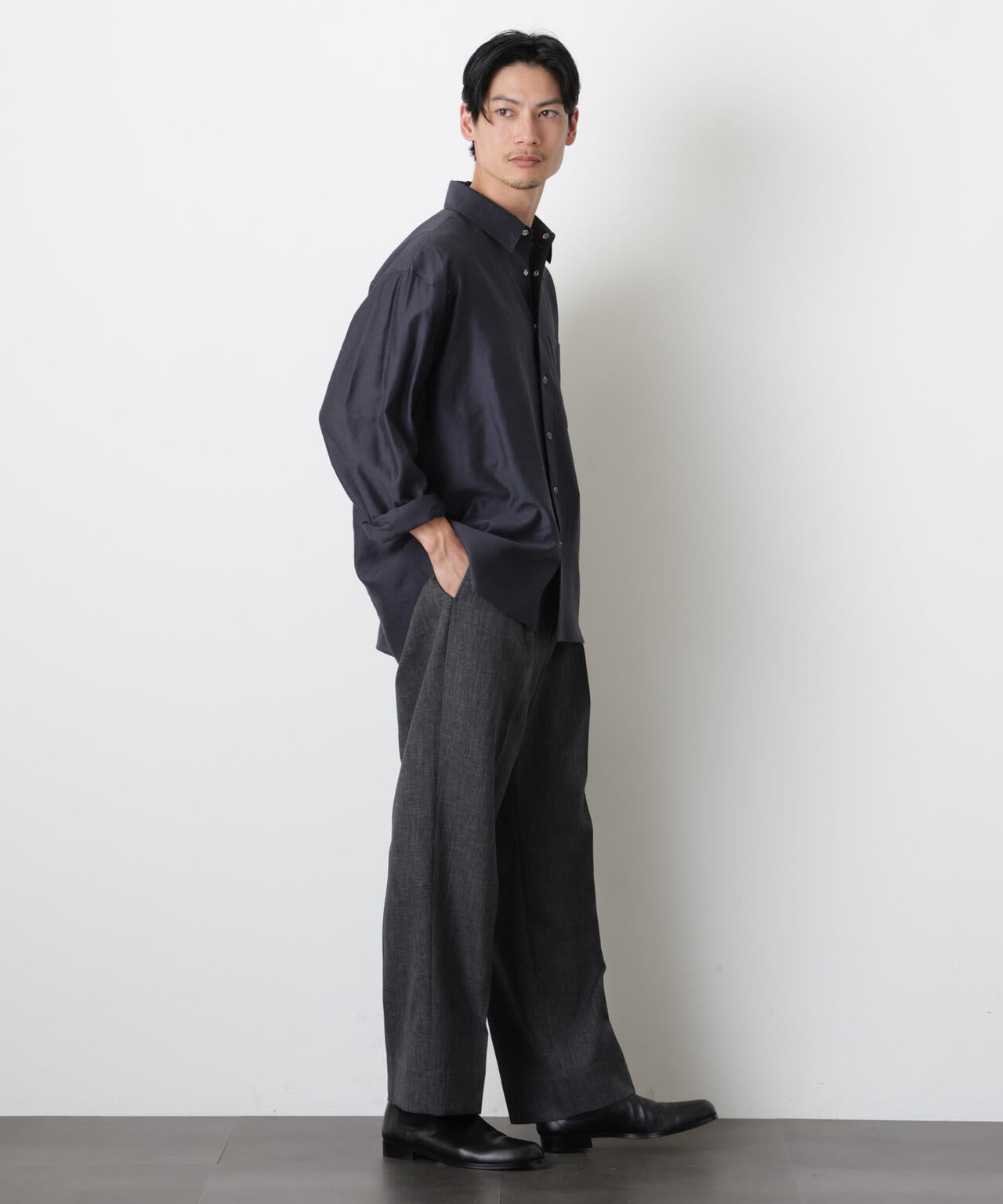 エンブロイダリーシルキーシャツ 6686120212