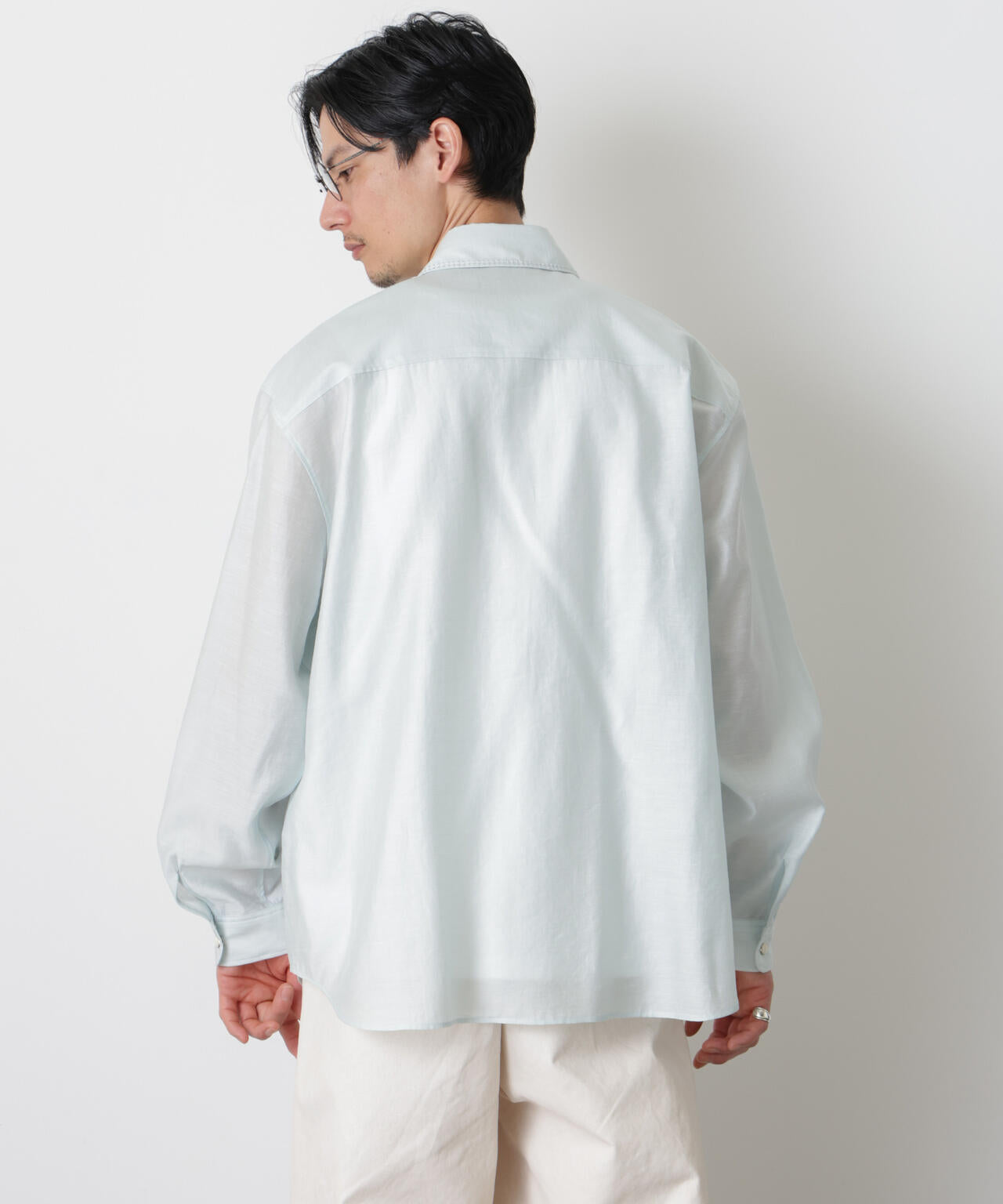 エンブロイダリーシルキーシャツ 6686120212