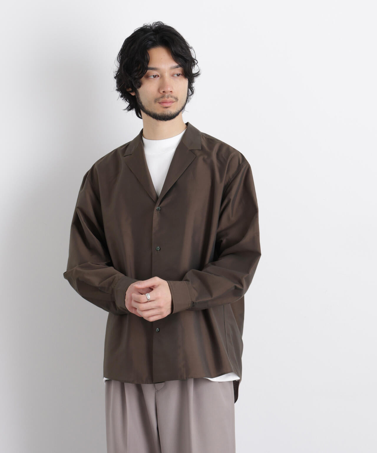 ｢OtoNANO｣ 大人のワイドシャツ テーラードカラーシャツ 6686120214