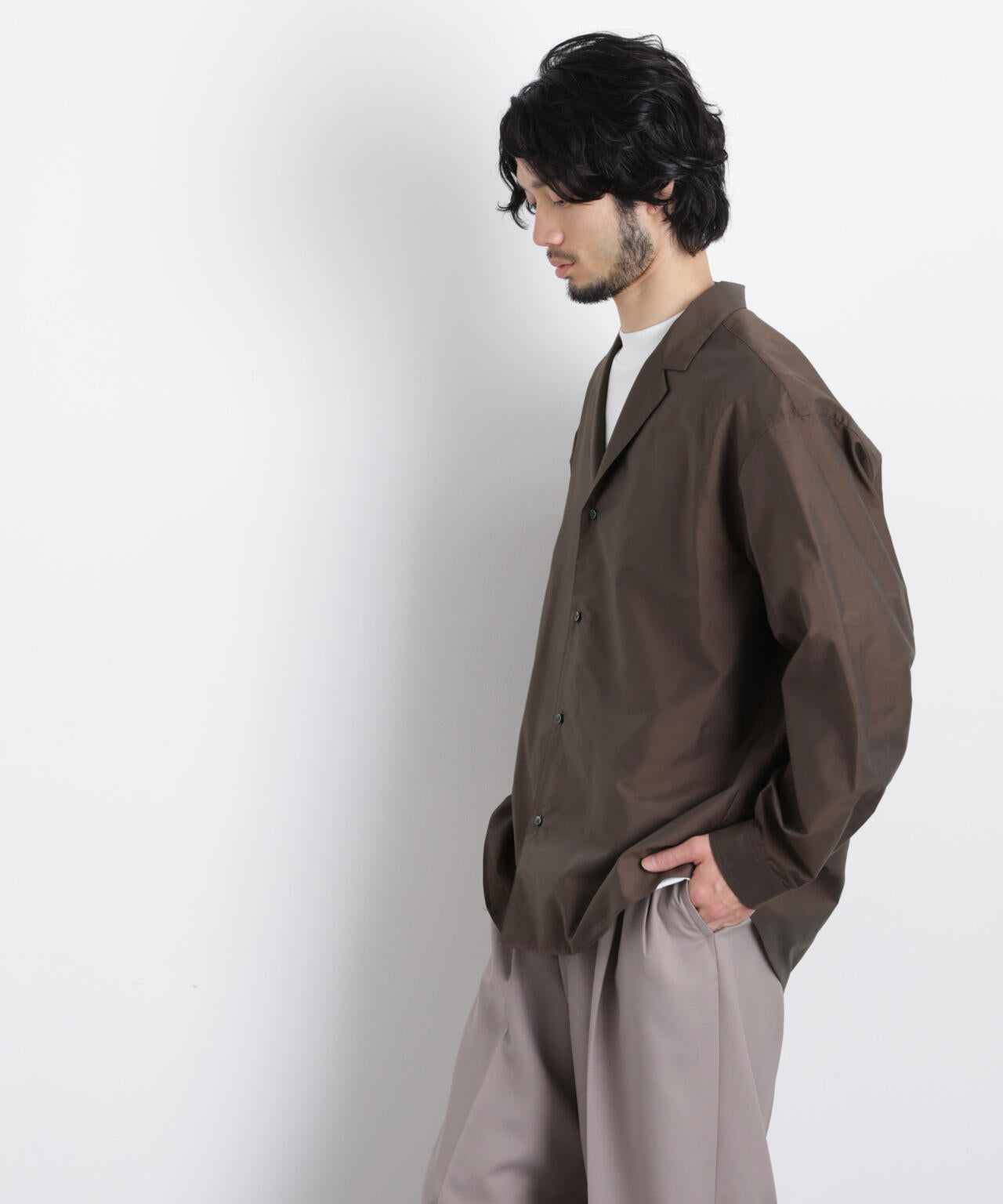 ｢OtoNANO｣ 大人のワイドシャツ テーラードカラーシャツ 6686120214