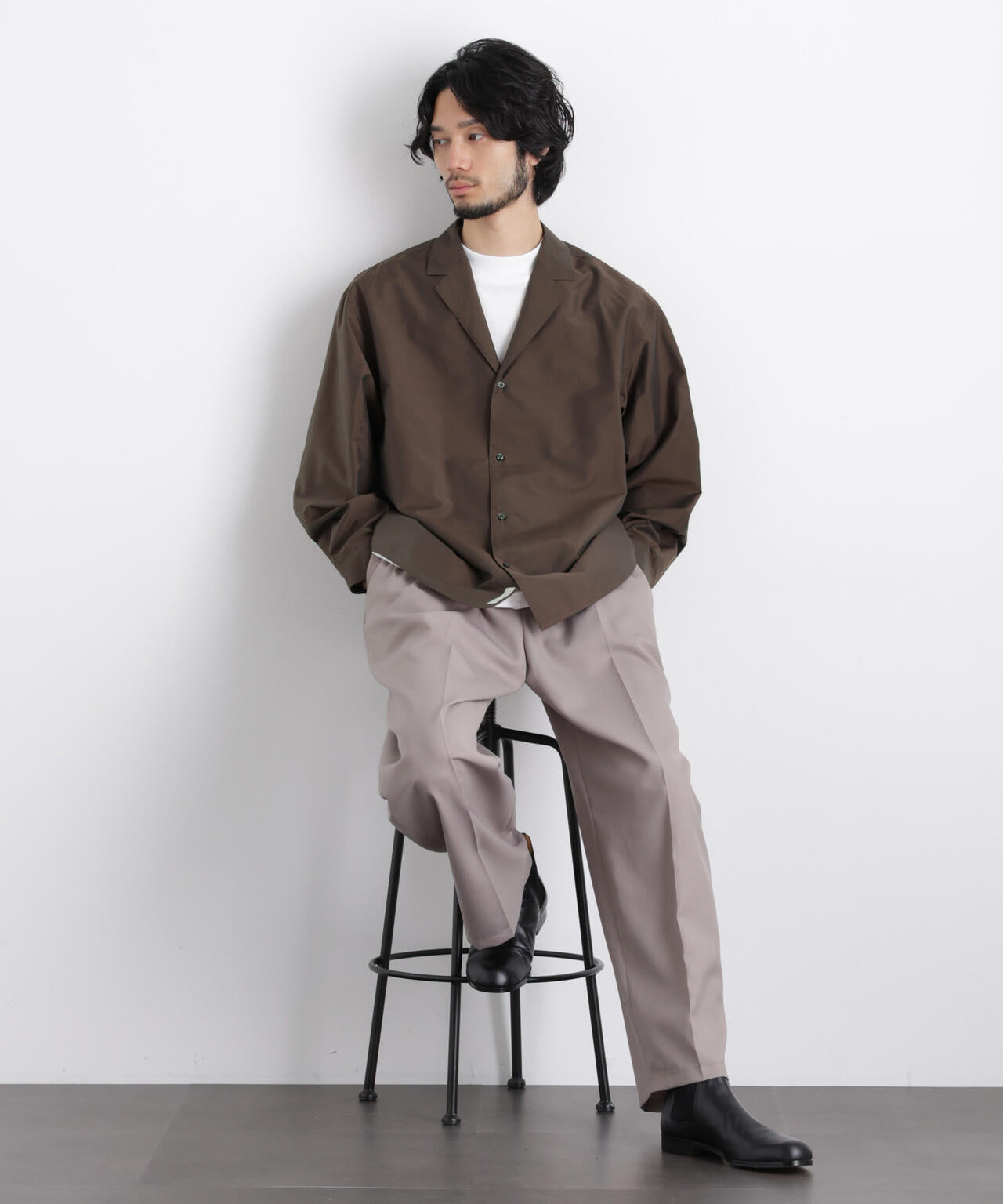 ｢OtoNANO｣ 大人のワイドシャツ テーラードカラーシャツ 6686120214