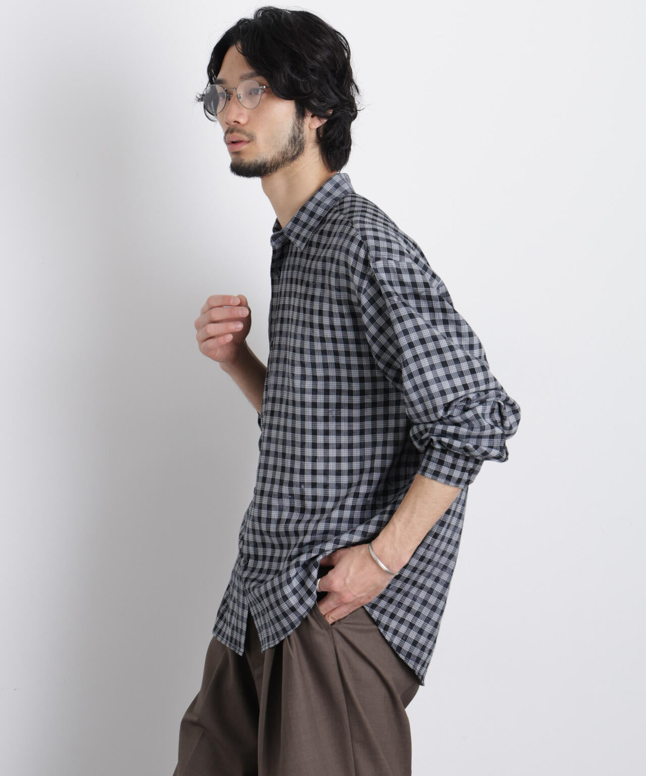 ケミカルフィニッシュチェック オーバーシャツ 6686120218