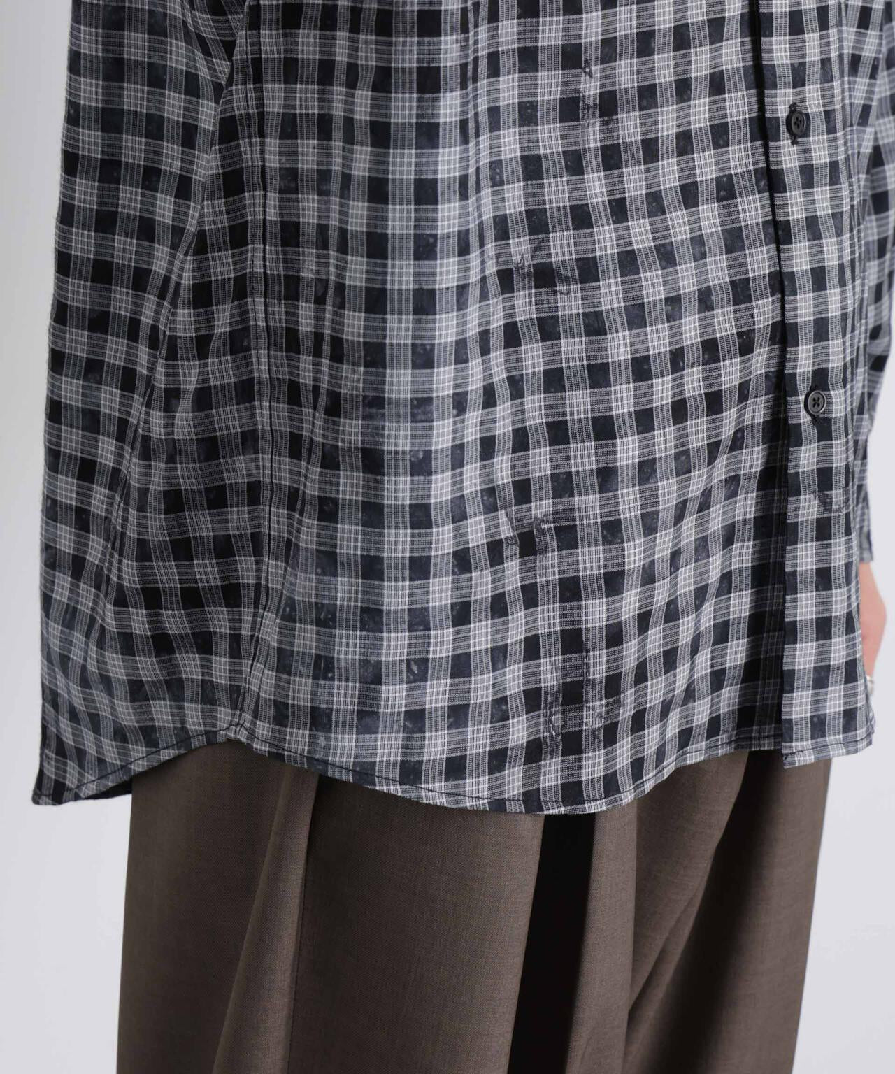 ケミカルフィニッシュチェック オーバーシャツ 6686120218