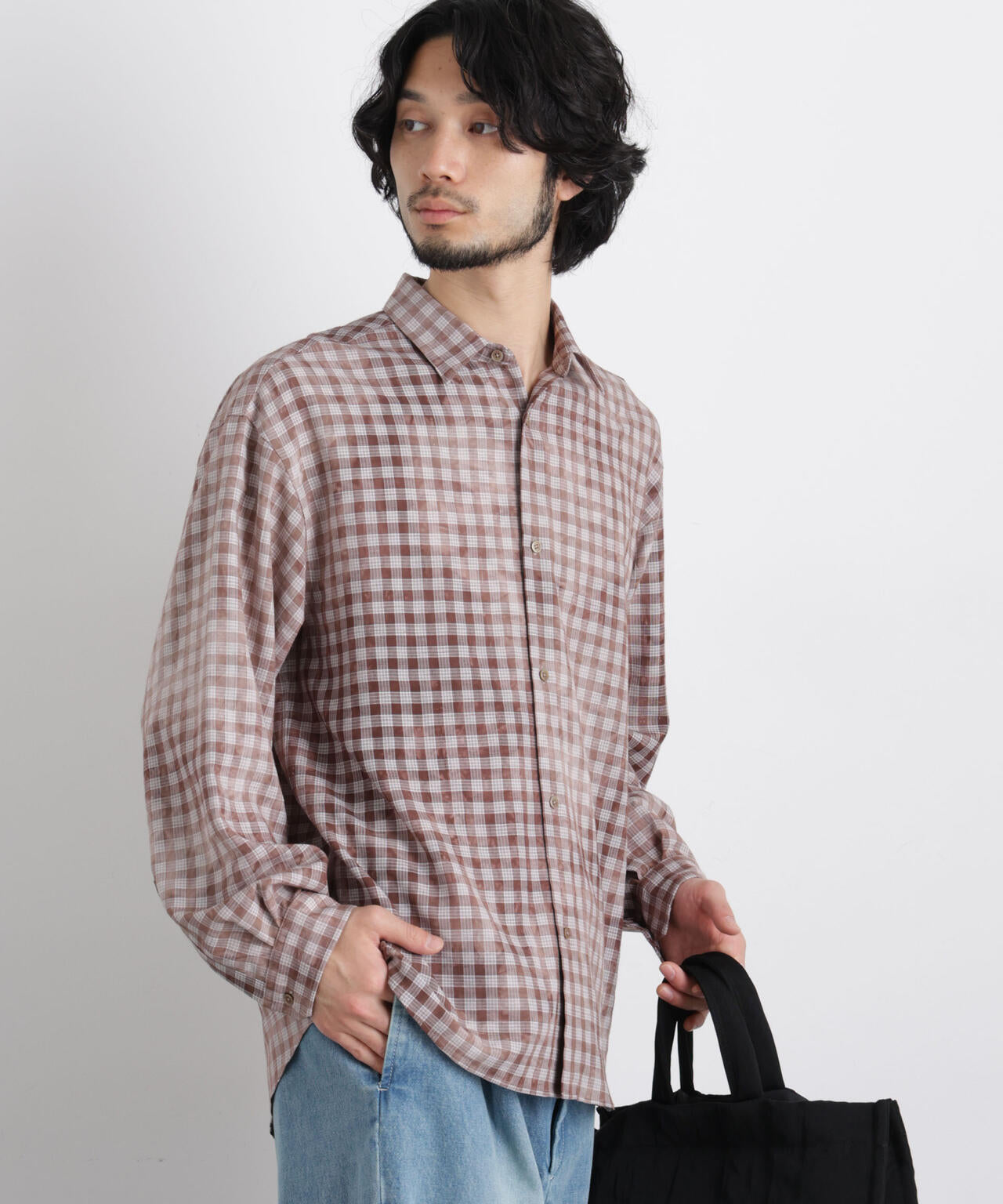 ケミカルフィニッシュチェック オーバーシャツ 6686120218