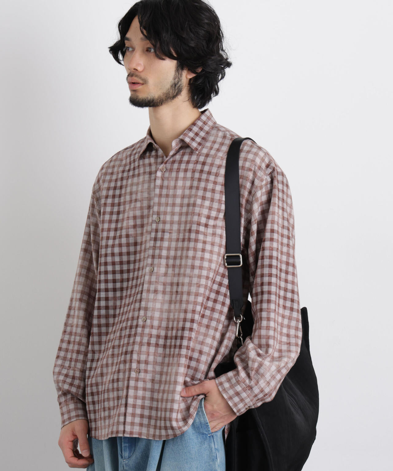 ケミカルフィニッシュチェック オーバーシャツ 6686120218