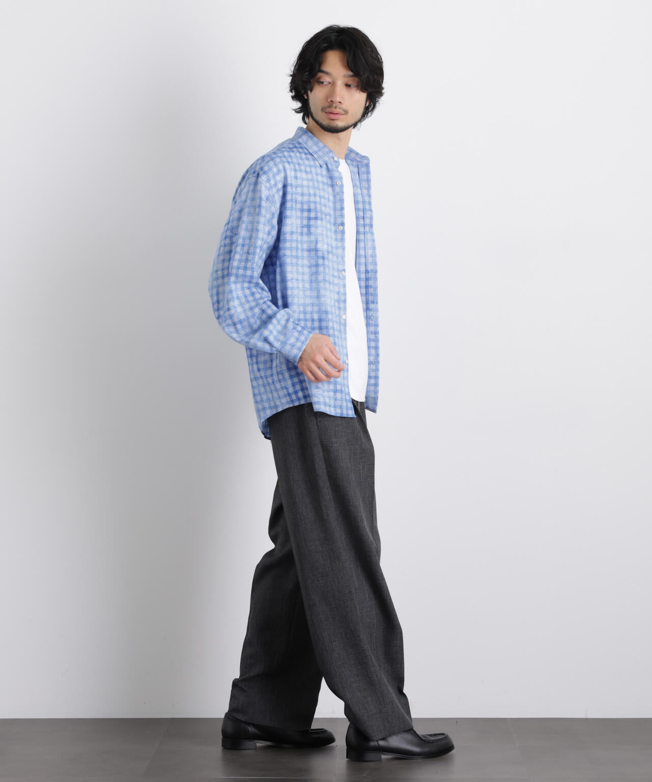 ケミカルフィニッシュチェック オーバーシャツ 6686120218