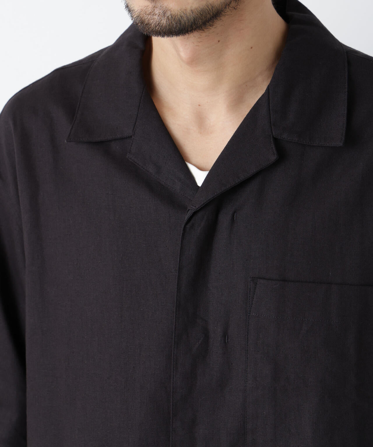 FRENCH LINEN｣ フライフロント半袖シャツ