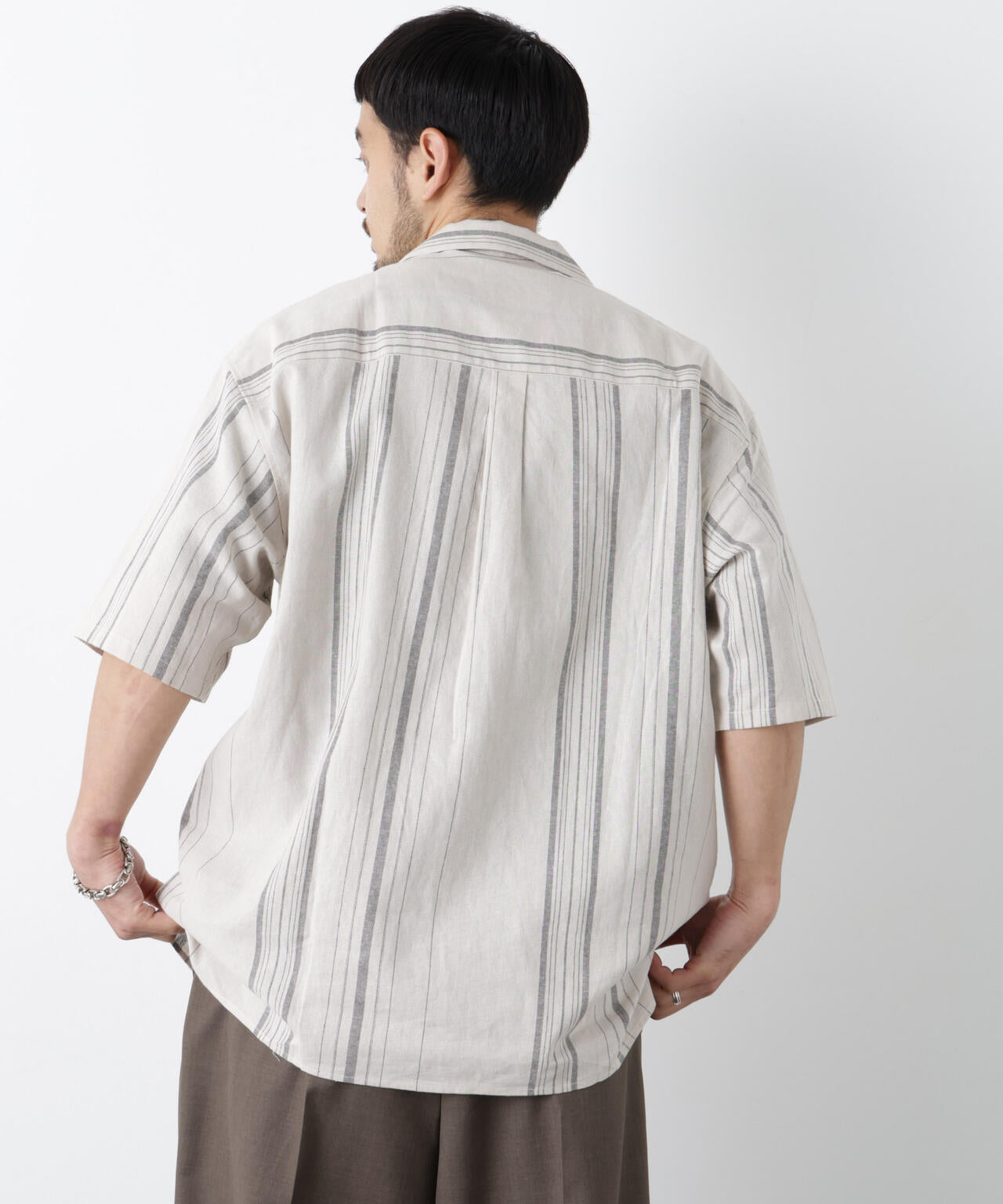 ｢FRENCH LINEN｣ フライフロント半袖シャツ 6686121201