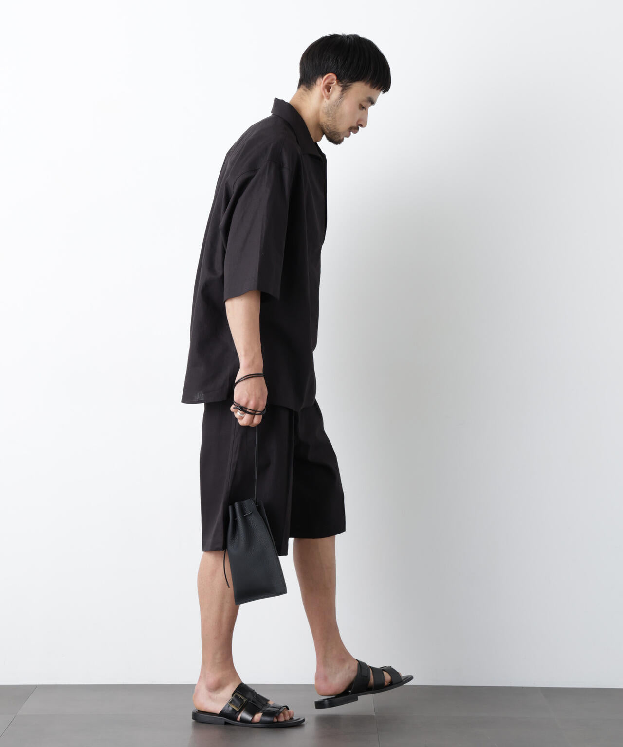 「FRENCH LINEN」イタリアンスキッパー半袖シャツ 6686121202