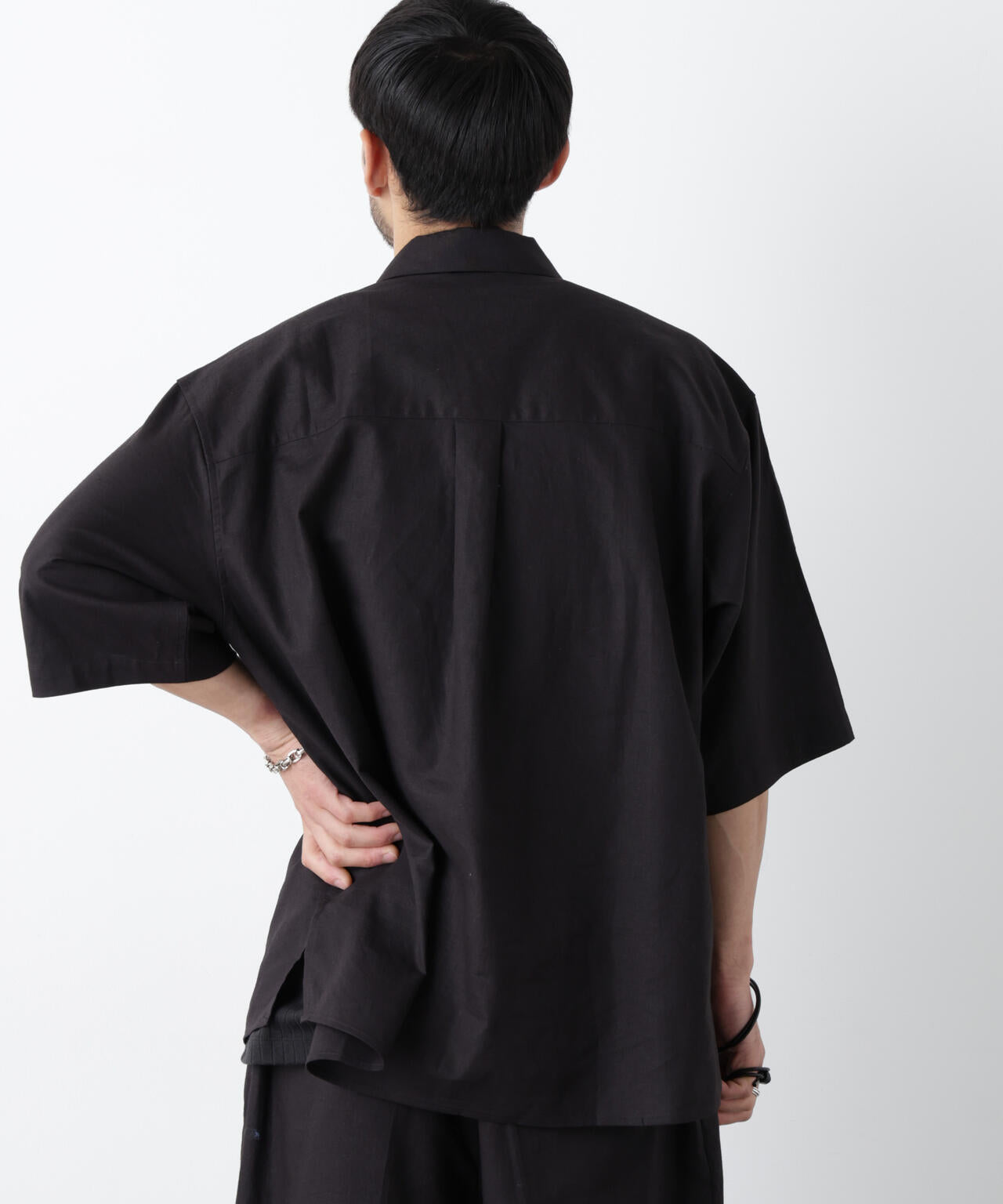 「FRENCH LINEN」イタリアンスキッパー半袖シャツ 6686121202