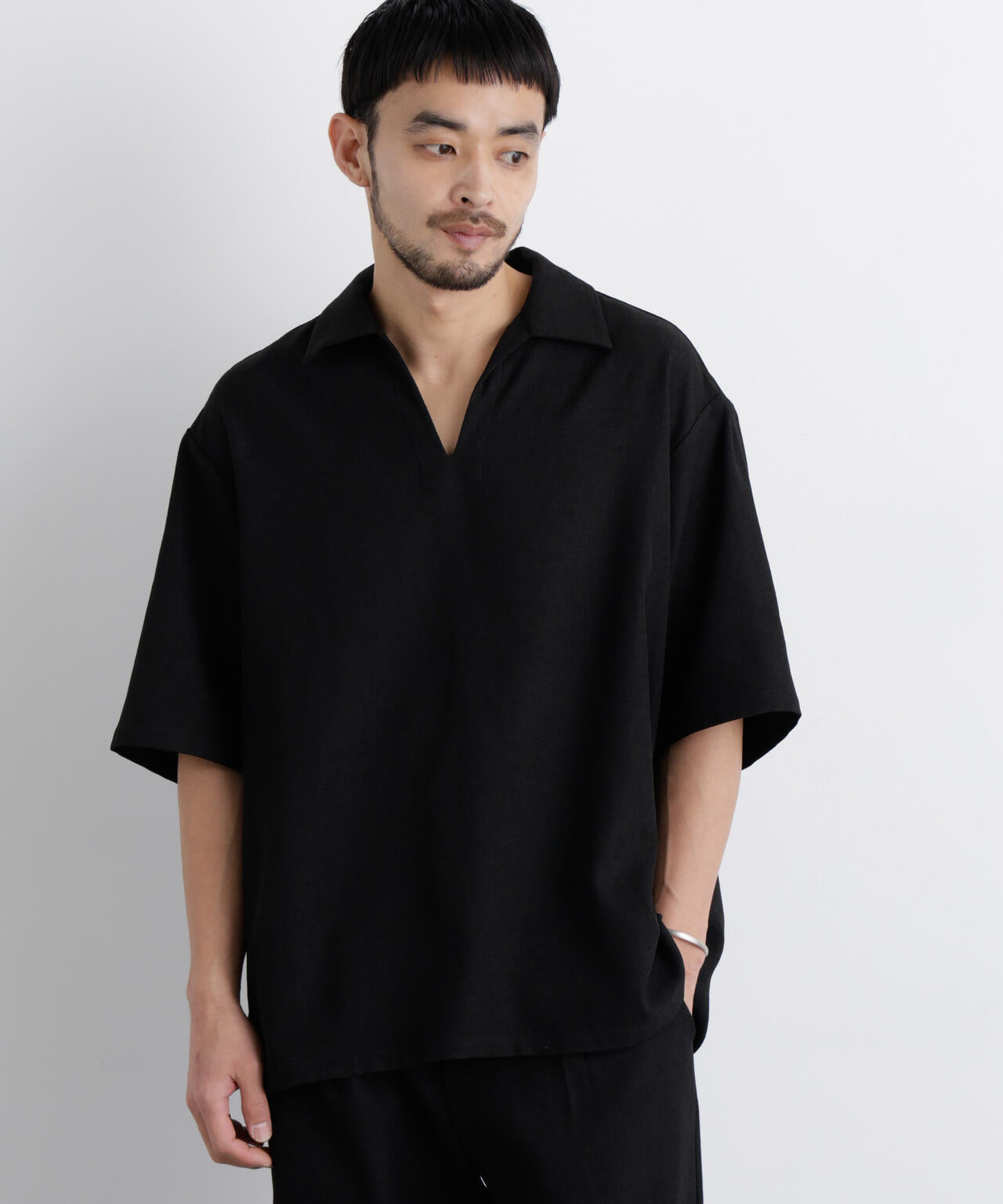 「Meaningful Continuity」coveross(R) EOS ポリエステルブッチャースキッパーシャツ 6686121204