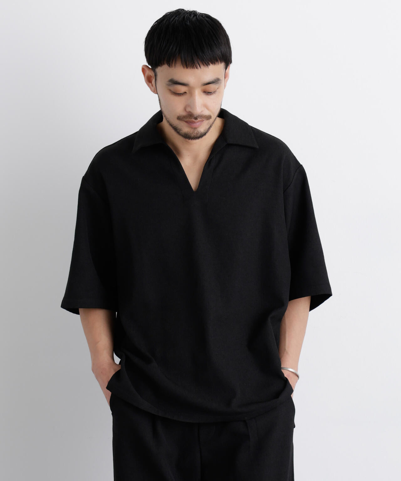 「Meaningful Continuity」coveross(R) EOS ポリエステルブッチャースキッパーシャツ 6686121204