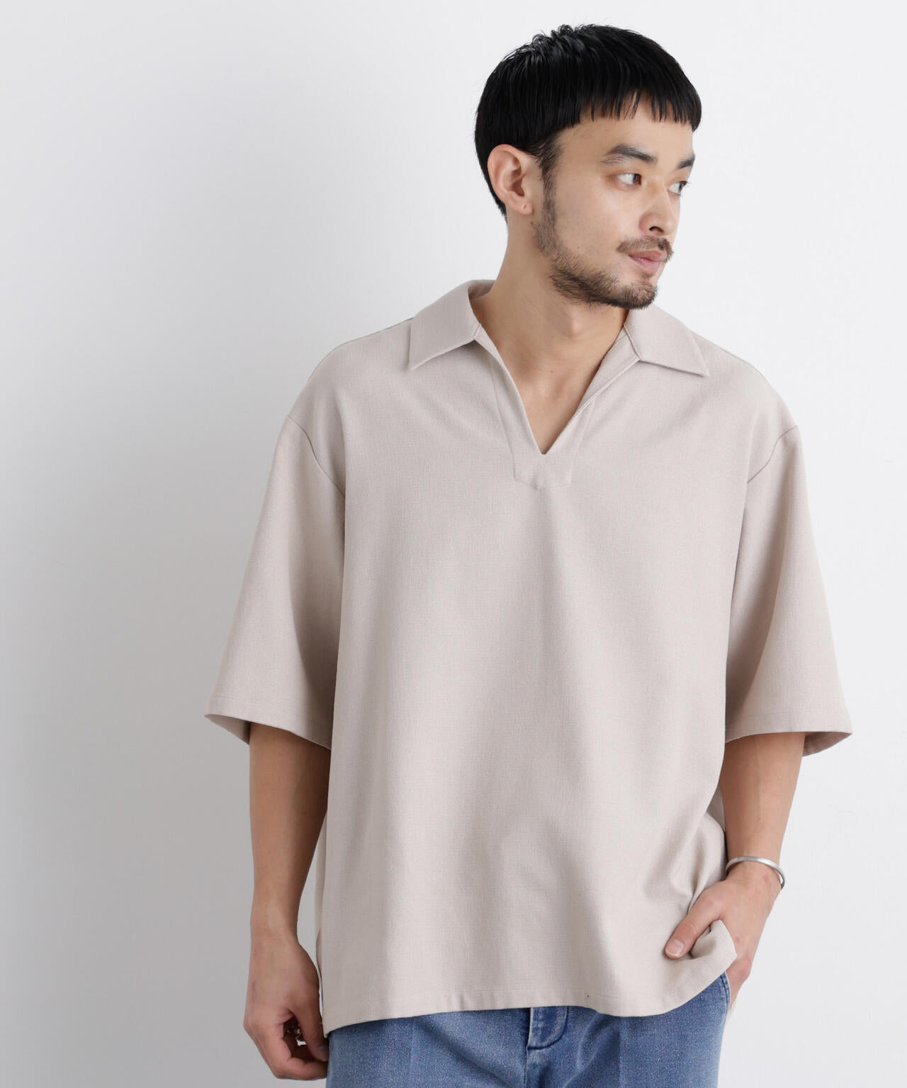 「Meaningful Continuity」coveross(R) EOS ポリエステルブッチャースキッパーシャツ 6686121204