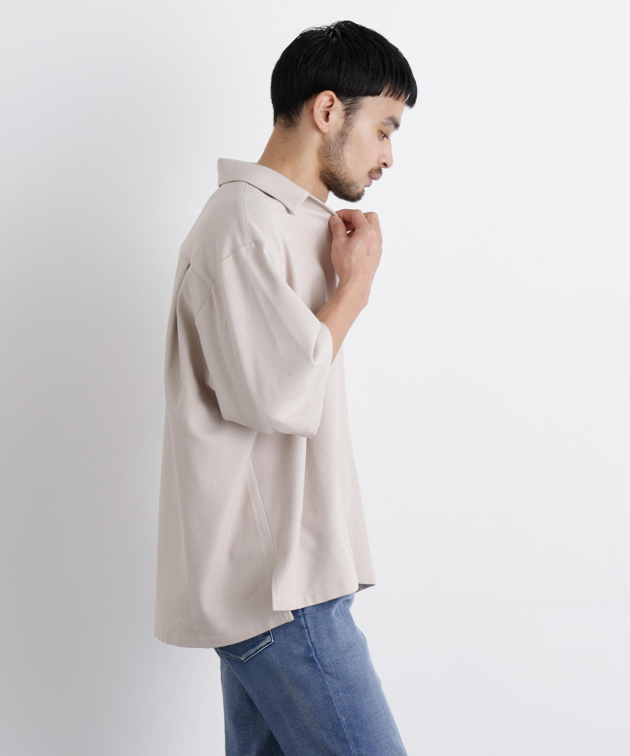 「Meaningful Continuity」coveross(R) EOS ポリエステルブッチャースキッパーシャツ 6686121204